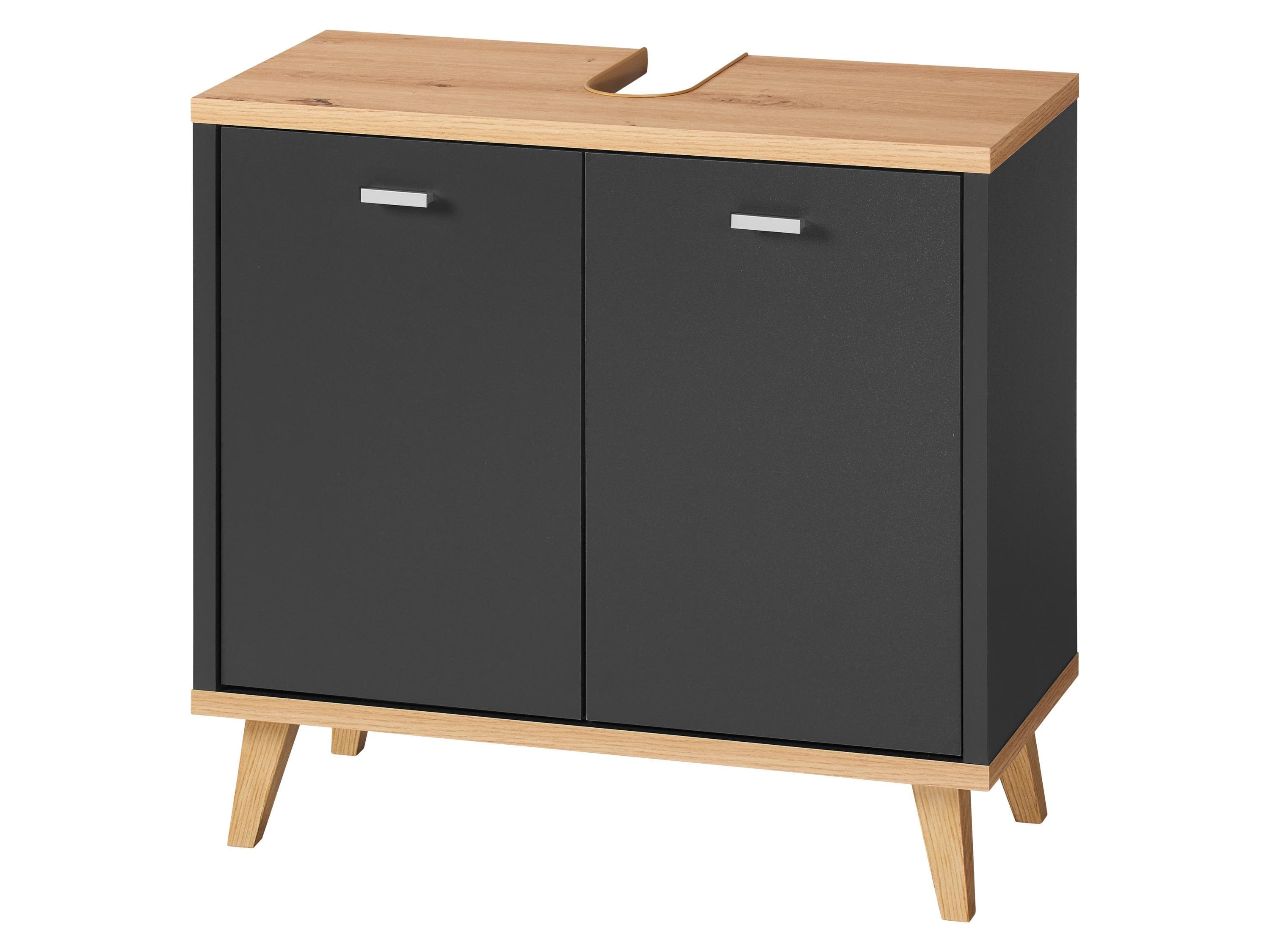 LIVARNO Waschbecken-Unterschrank Corfu Anthrazit