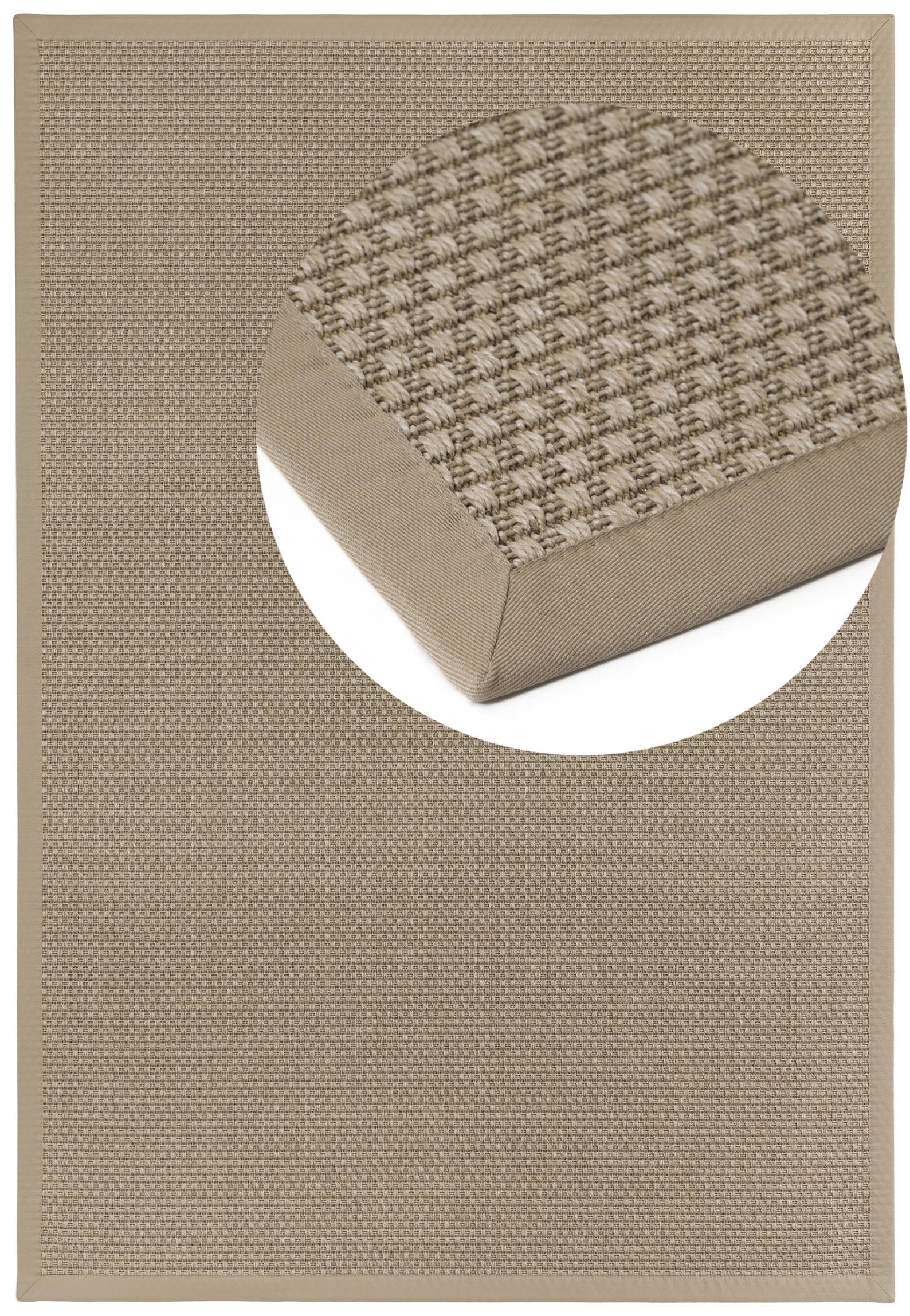 DEKOWE Basic S2 Karree Teppich Beige Sisaloptik 80x250cm