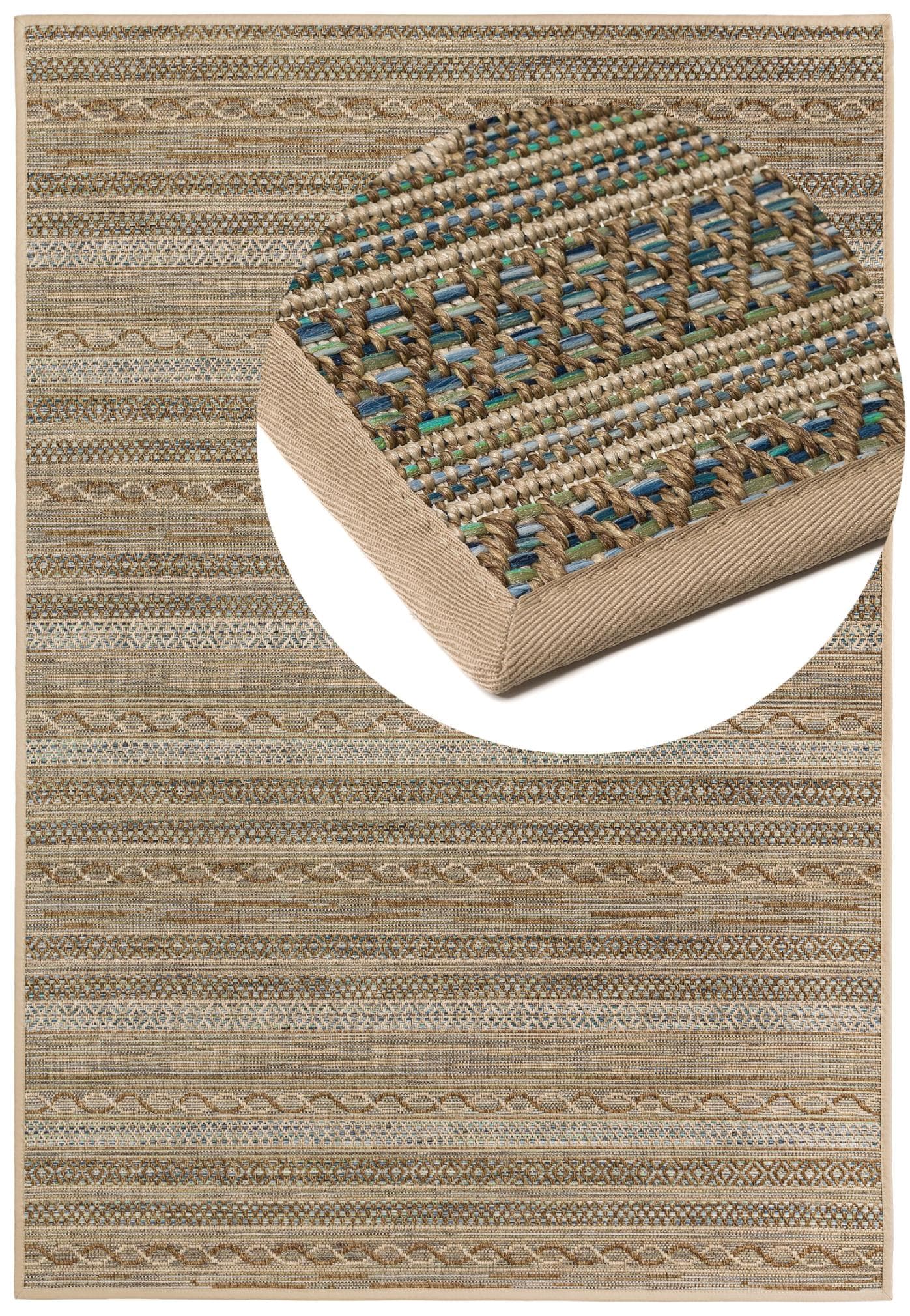 Dekorativer Teppich aus wetterfestem Kunstfasergarn