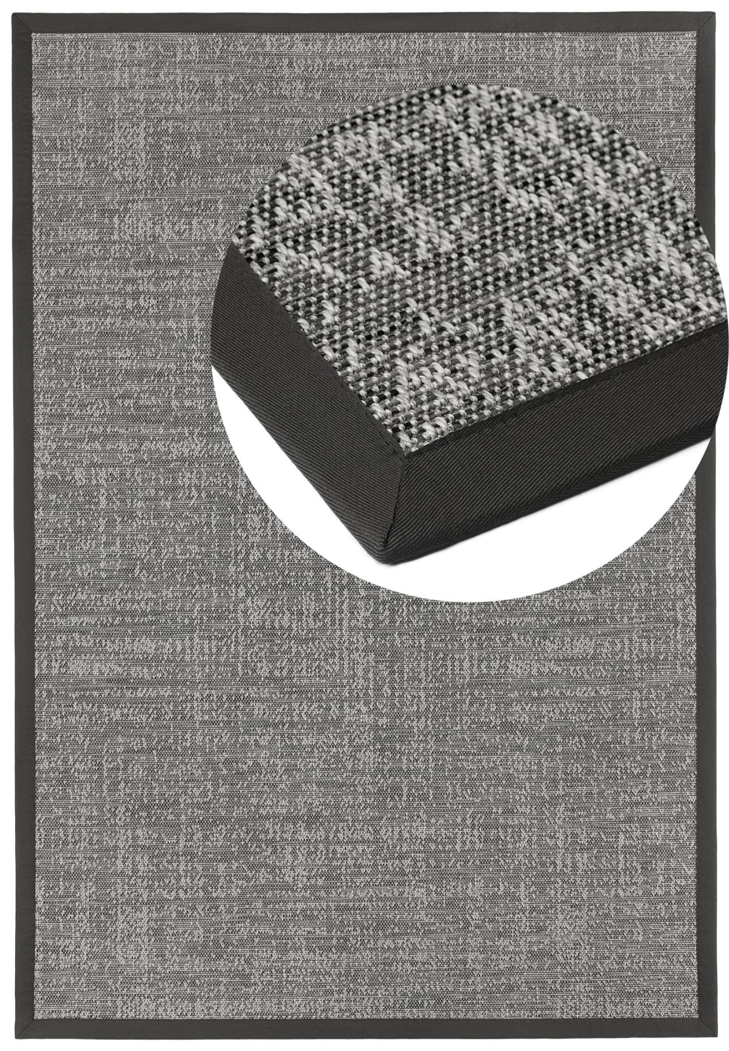 DEKOWE Basic S2 Chiffron Schiefer Kunstfaser Outdoor & Indoor Teppich