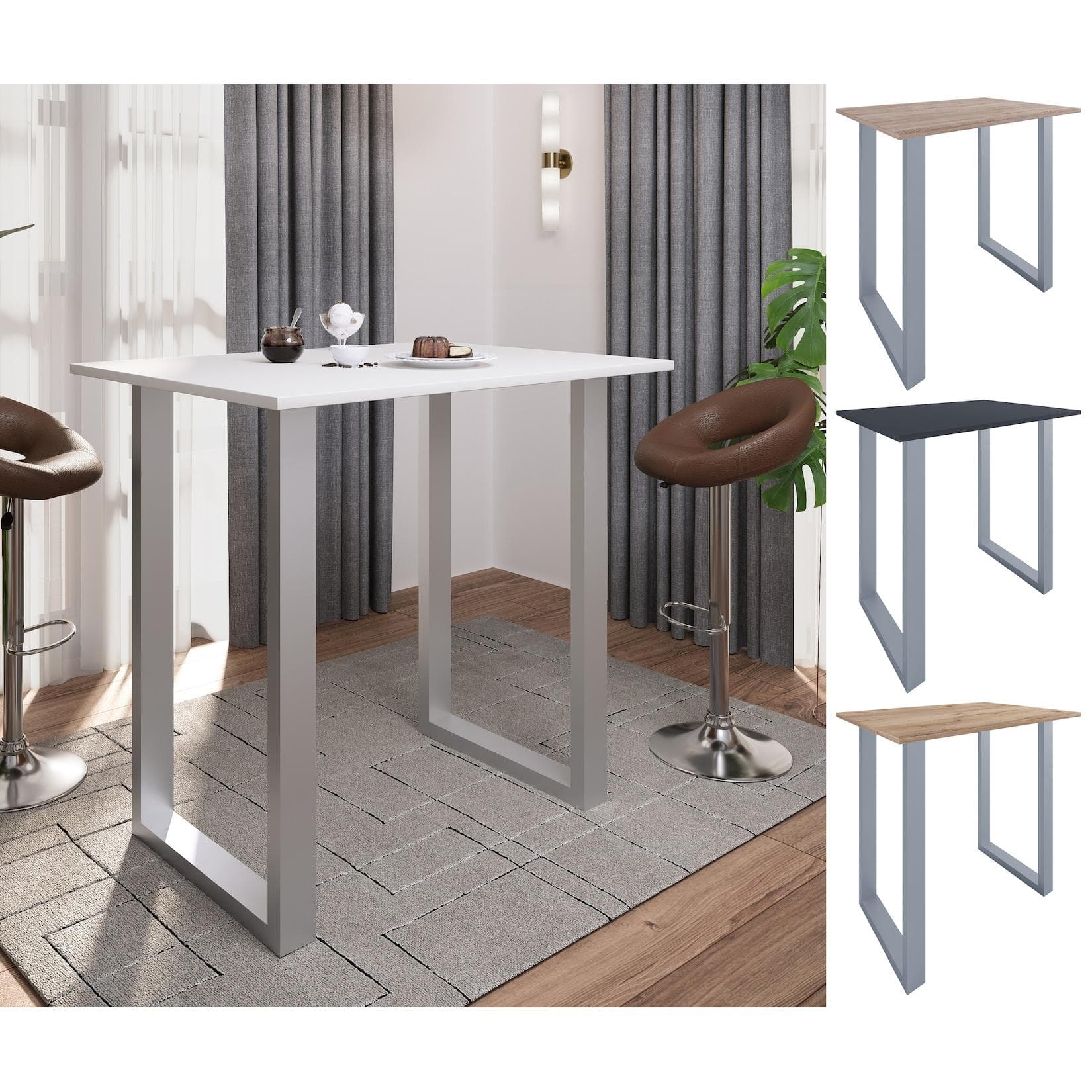 VCM Bartisch Tresen Stehtisch Xona 110x80 cm