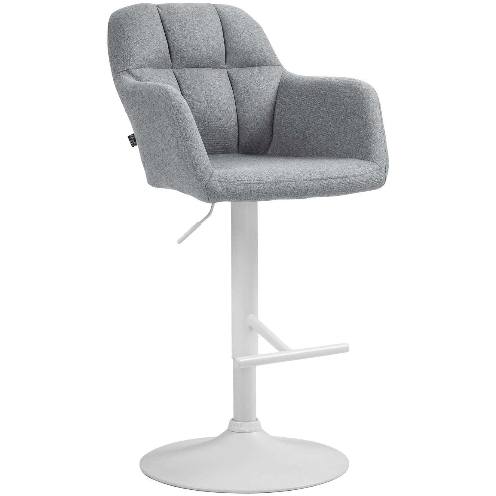 CLP Barhocker Natoma Stoff 360° Drehbar Höhenverstellbar
