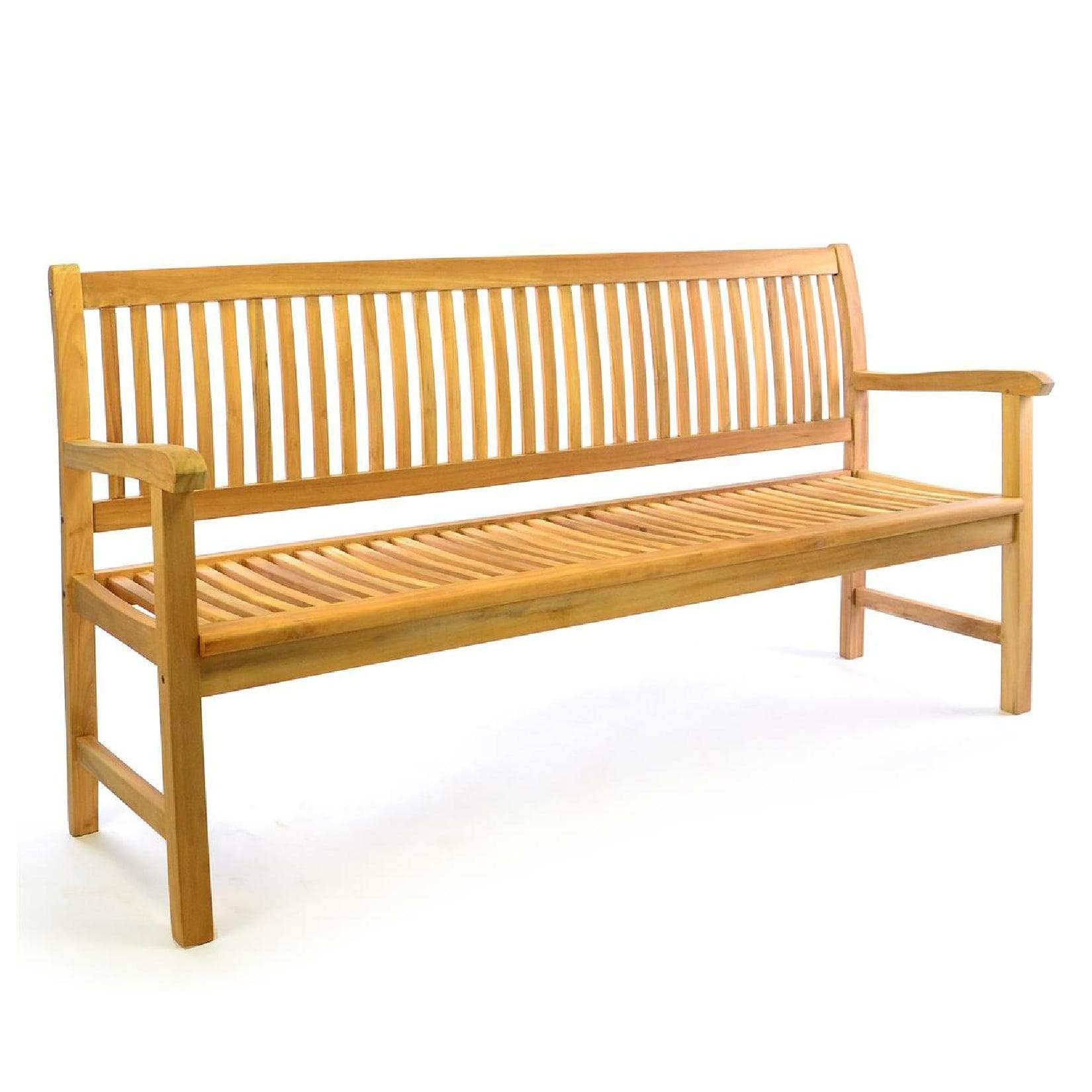 VCM 4-Sitzer Gartenbank Parkbank Teak Holz Braun Landhausstil