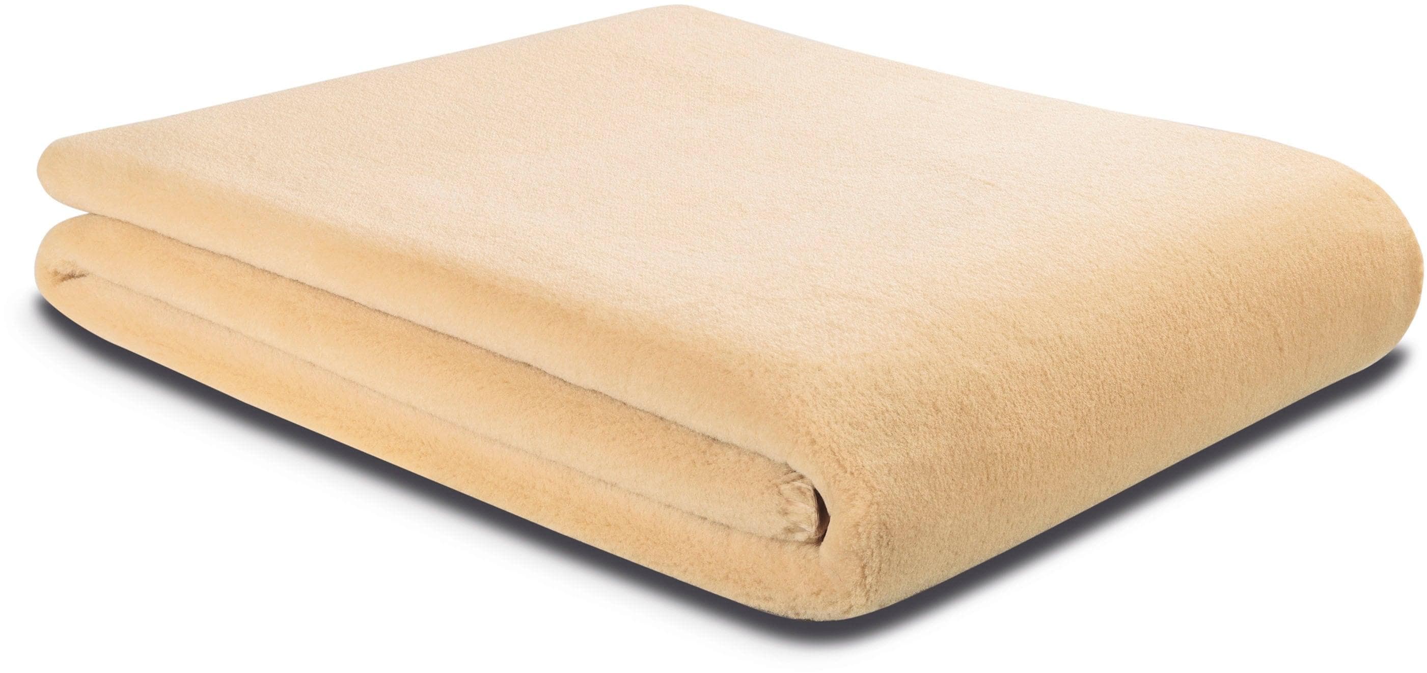 Wohndecke BIEDERLACK Wool Feel im Pelz-Look Beige