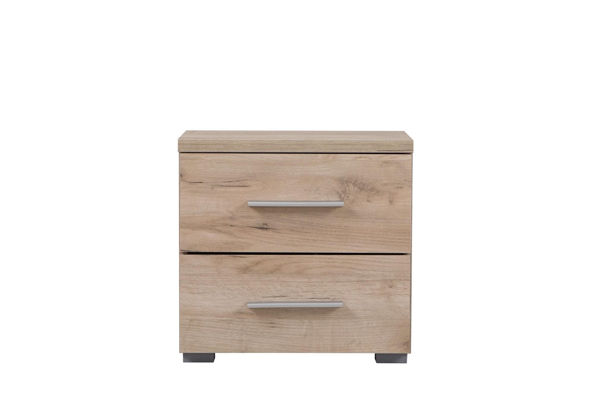 Home Affaire Nachtkonsole Uni Grau Eiche 2 Schubladen
