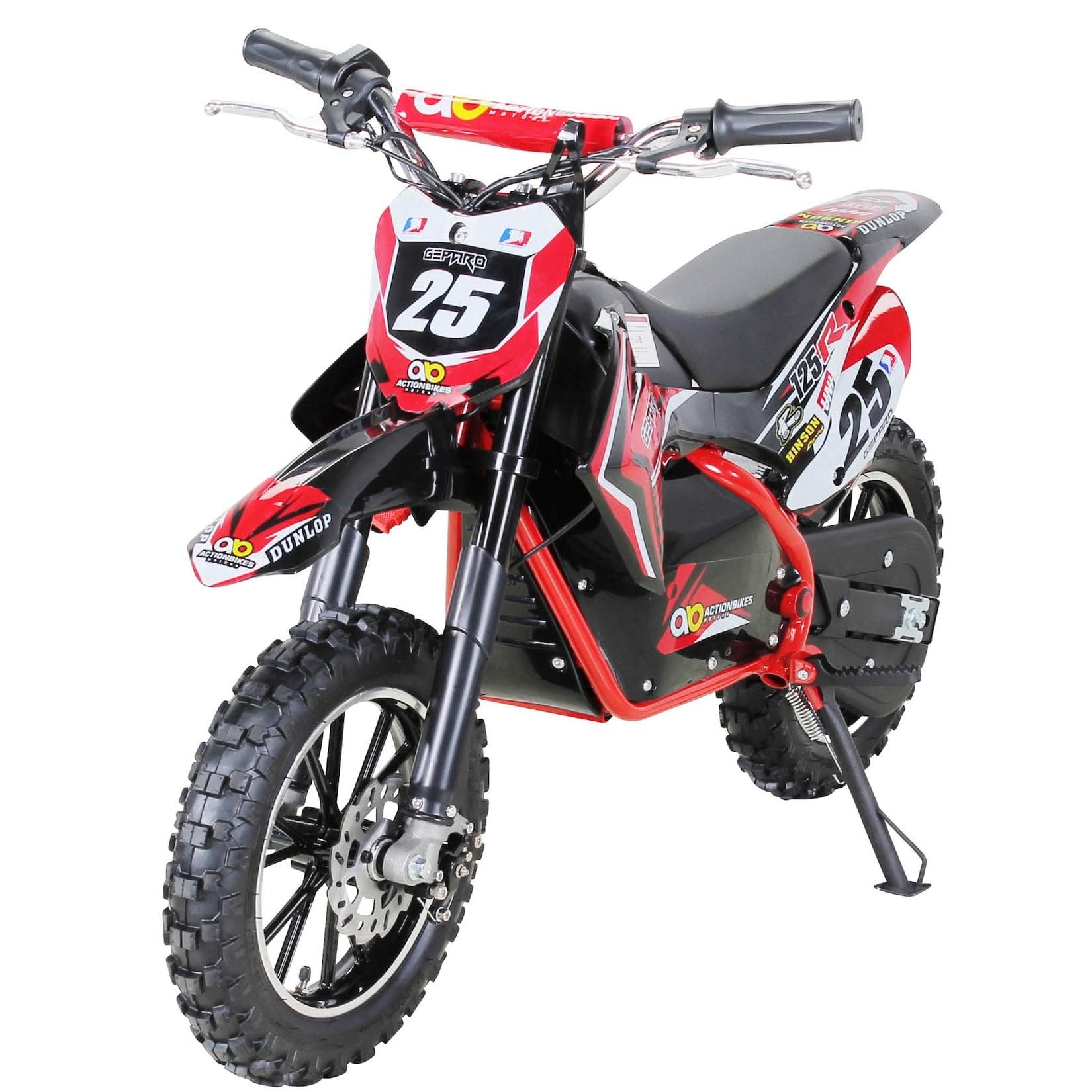 Kinder-Crossbike Gepard, Elektro-Kindermotorrad, 500 Watt, bis 24 km/h, Rot