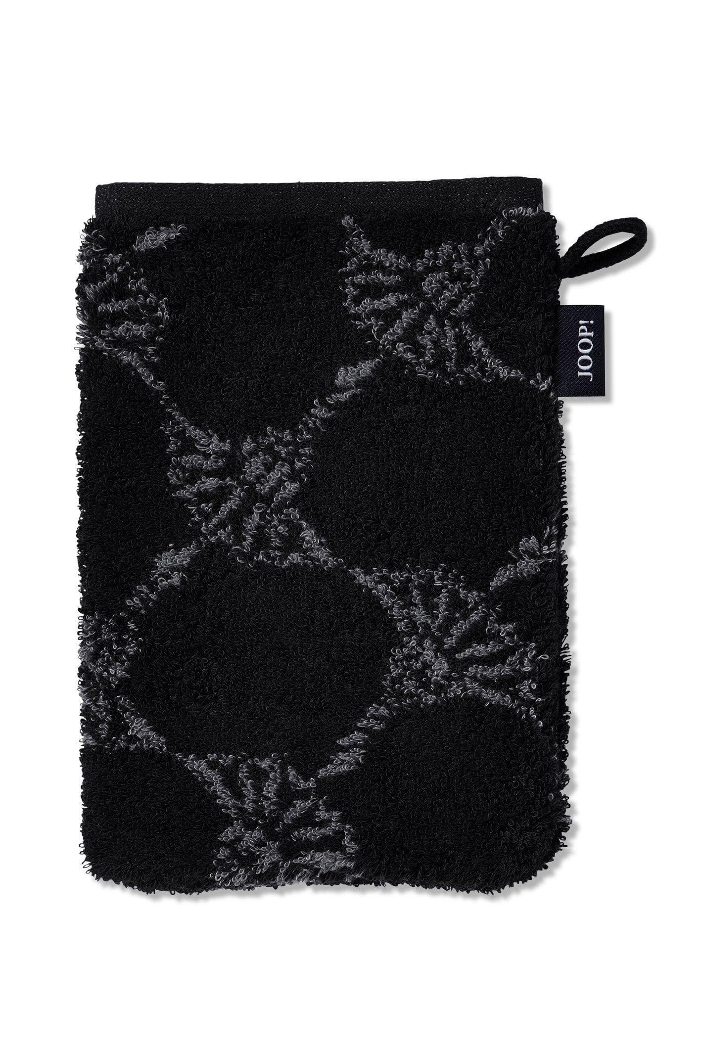 JOOP! Waschlappen Unisex Schwarz Flauschige Walkfrottier-Qualität