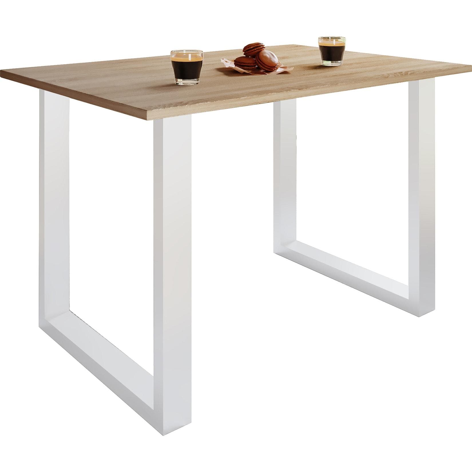 VCM Holz Schreibtisch Computertisch Metallfüße