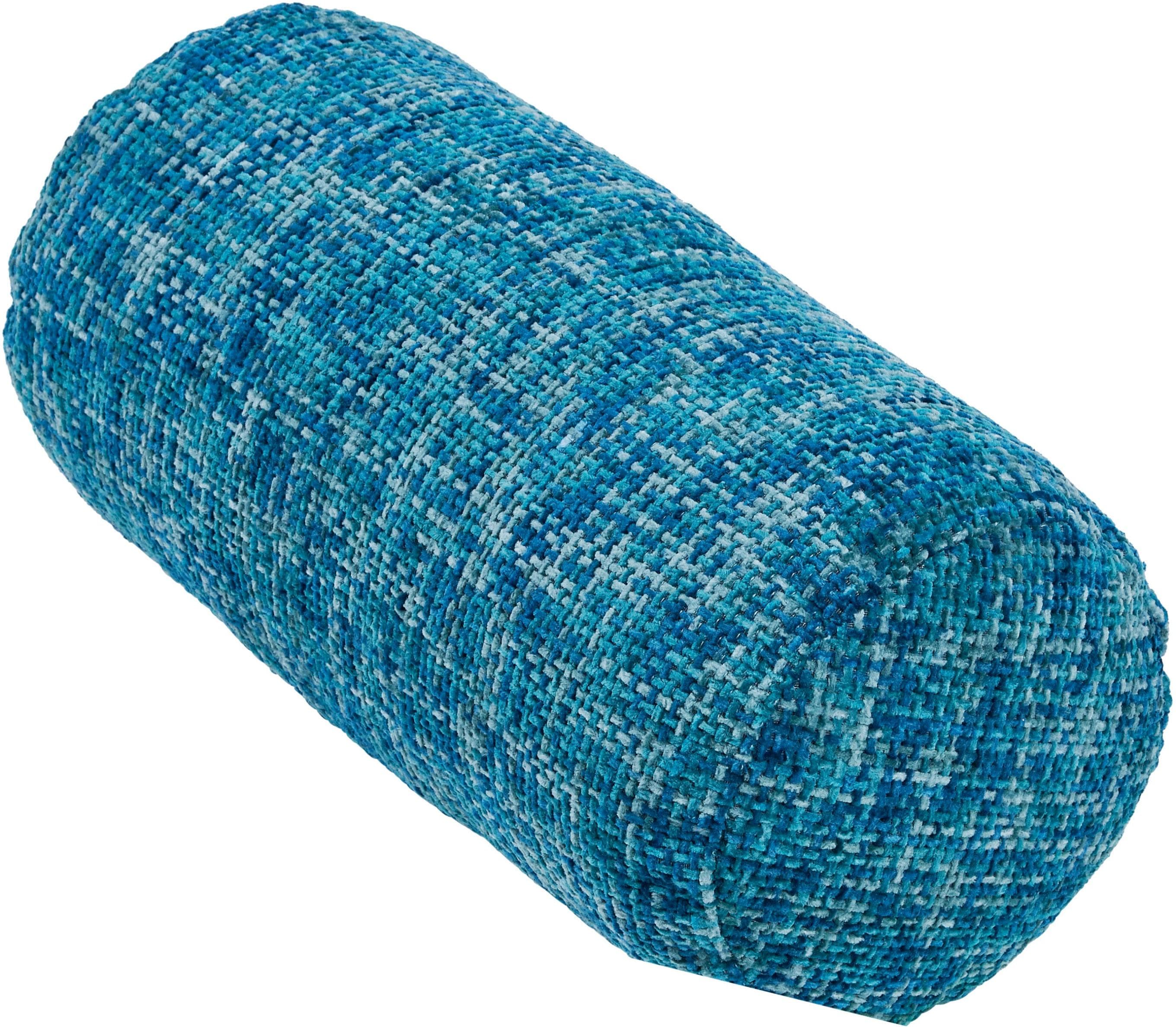 done.® Nackenrollenbezug Twist Blau Geflochtene Optik