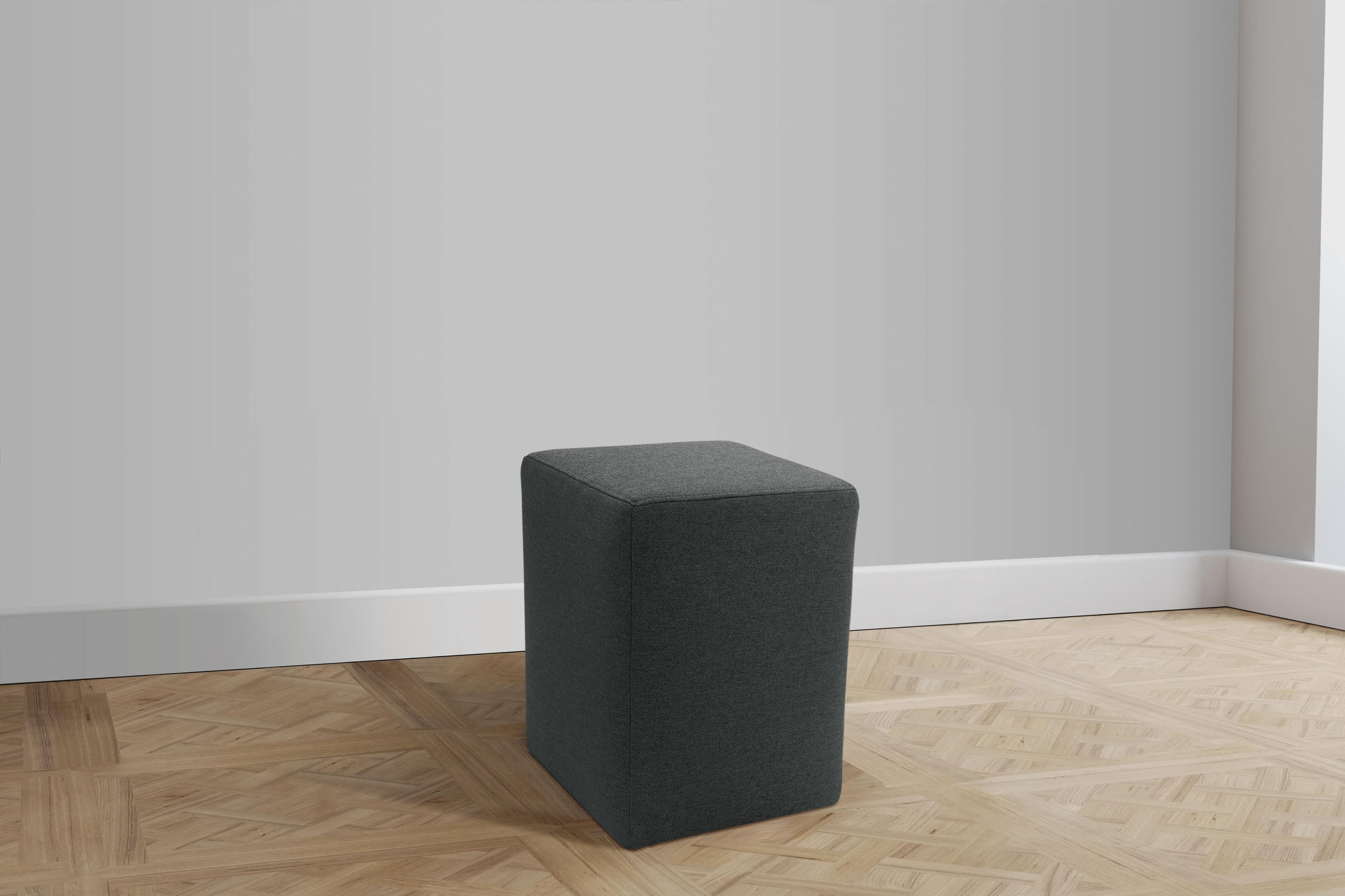 Cord-Polsterhocker in Feinstruktur - In vielen Farben erhältlich