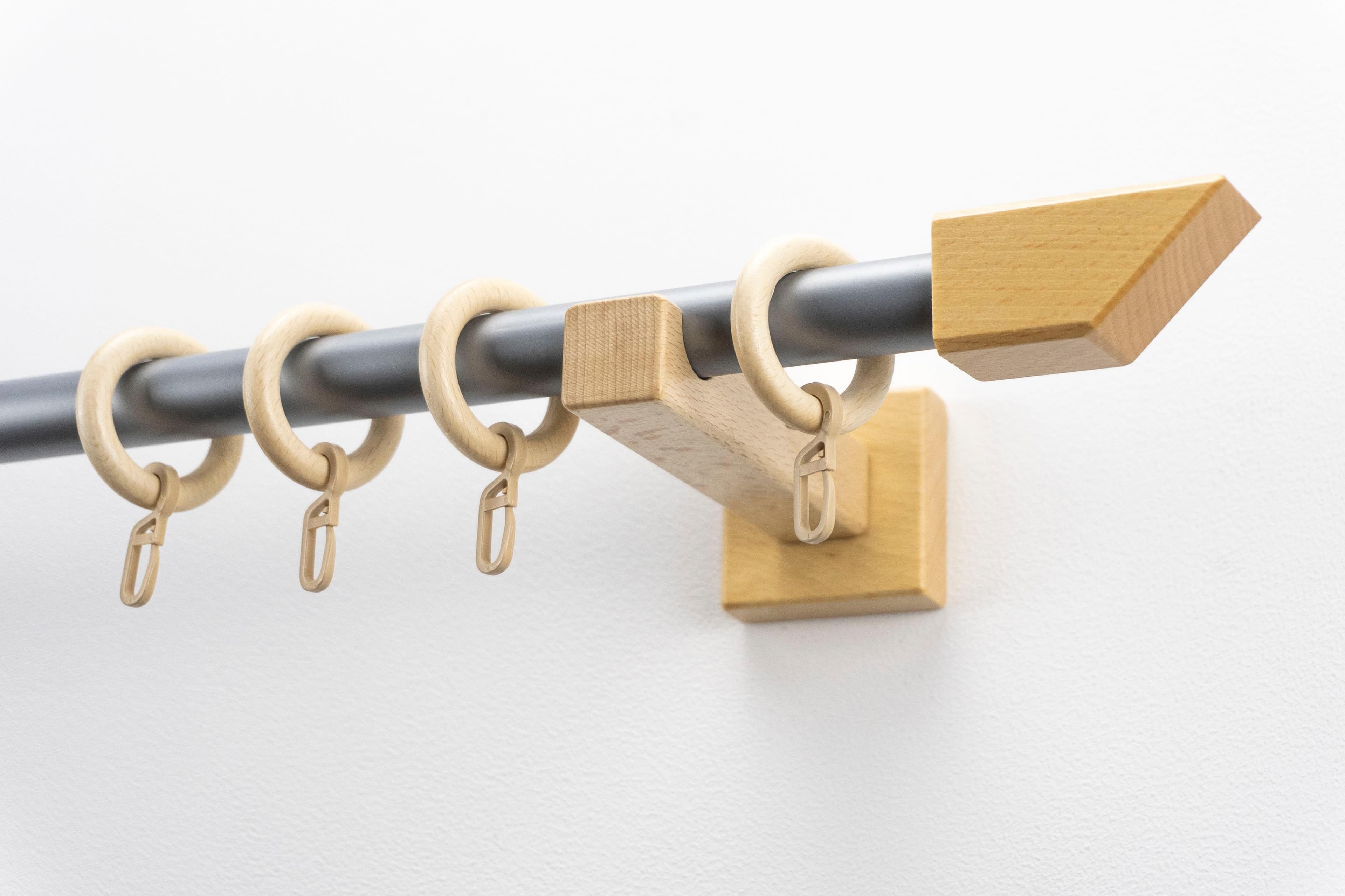 Gardinenstange GARESA "CUBUS" Beige Holzwerkstoff Metall