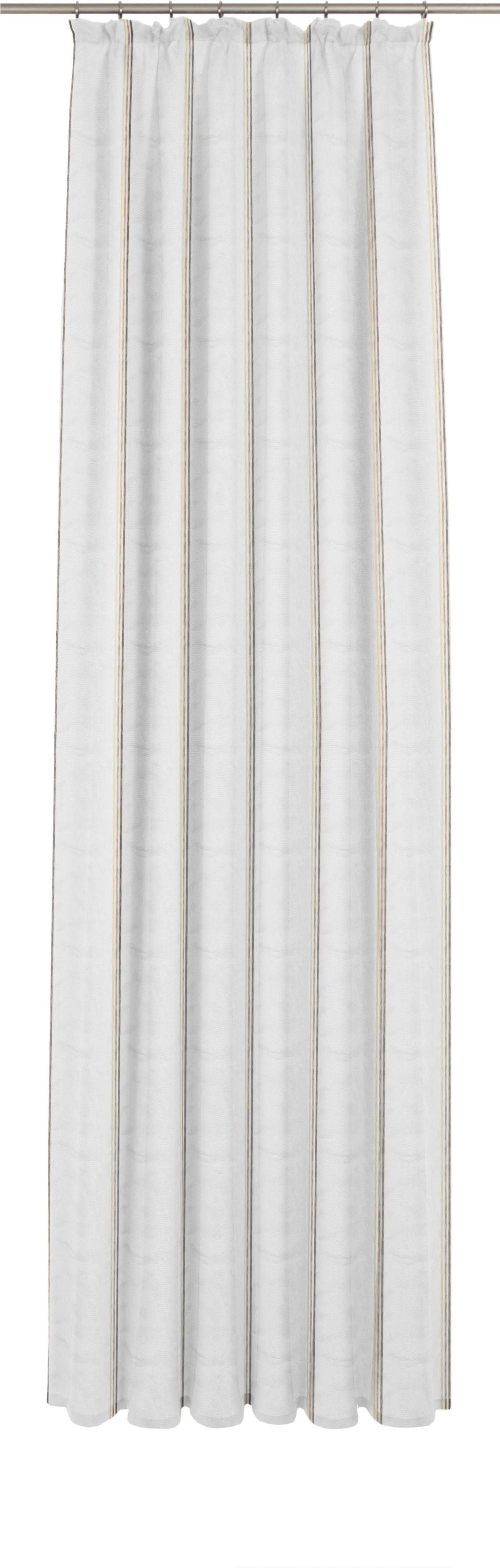 Wirth Gardine Chloé Faltenband Halbtransparent Blumenrankenmuster