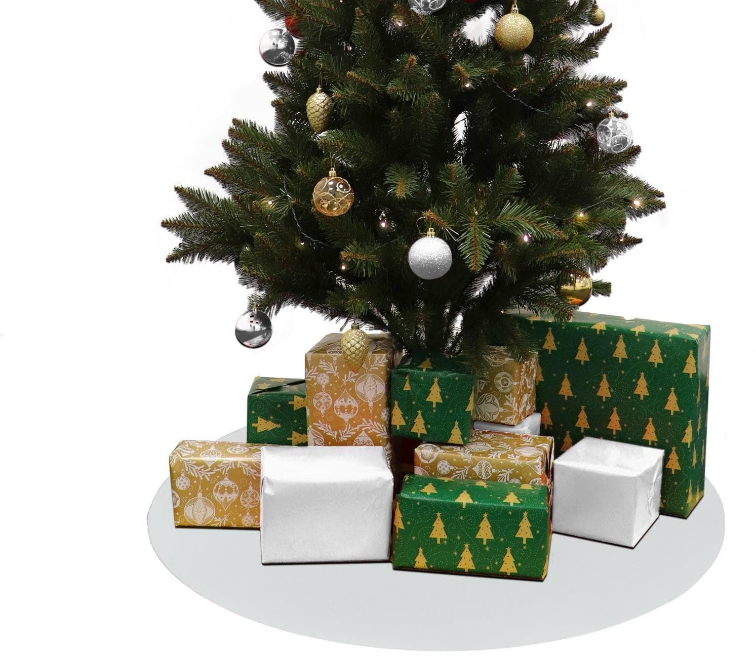 REVExpo Weihnachtsbaumunterlage Weiß Polypropylen Rund Rutschhemmend