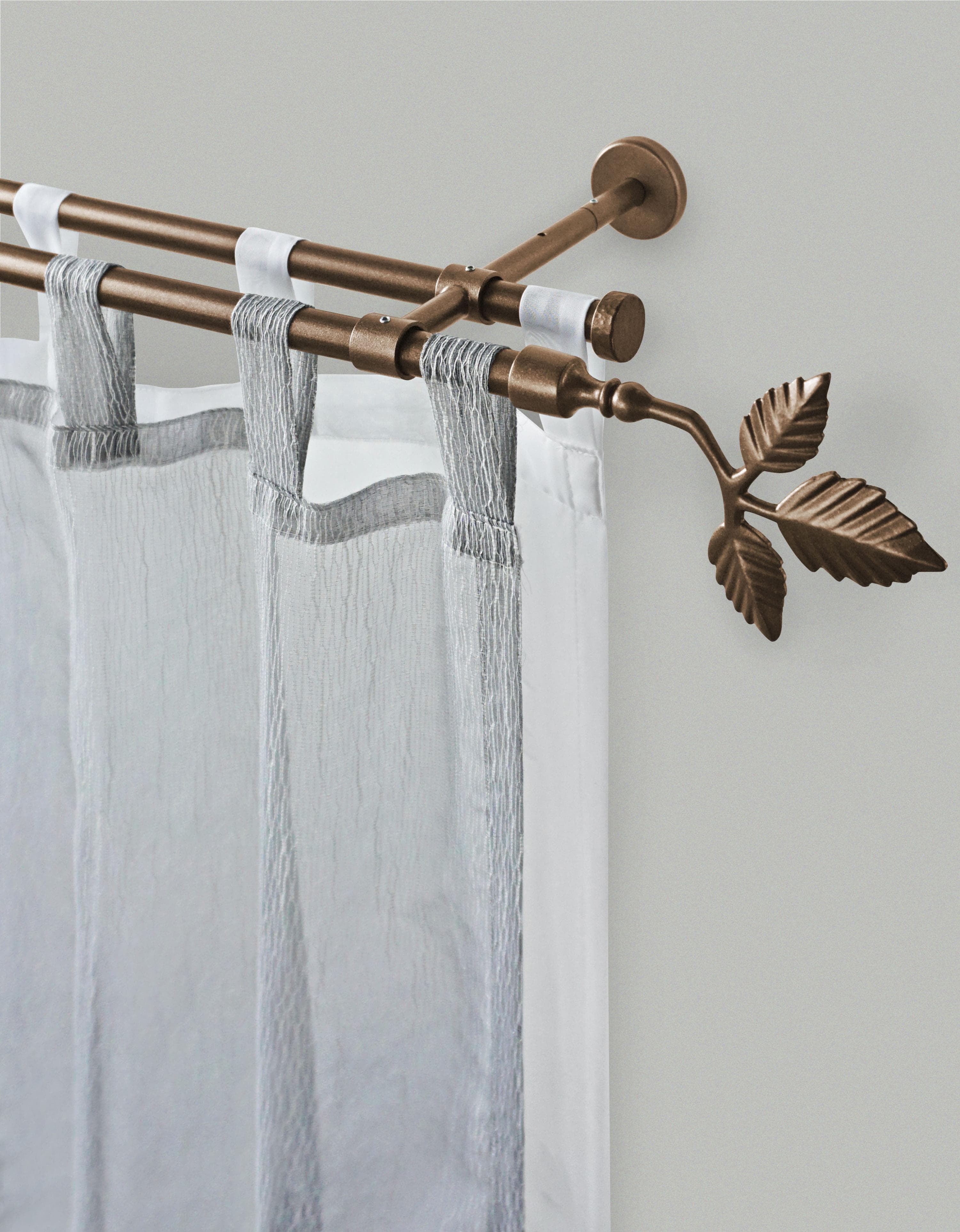 Garesa Gardinenstange SHEET 180cm Metall bronzefarben verlängerbar