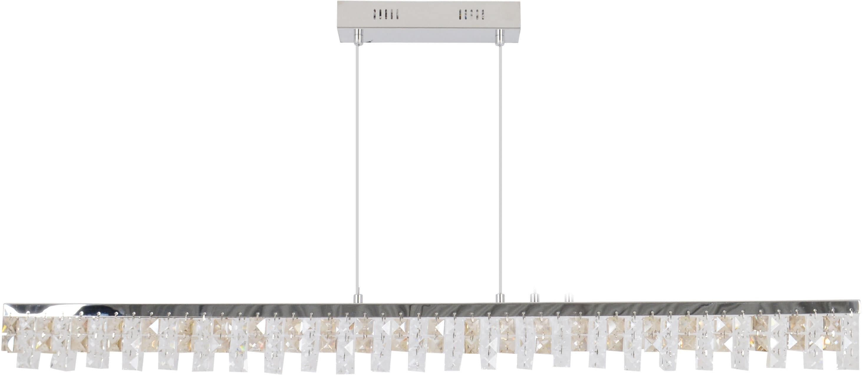 NÄVE LED Pendelleuchte Diamonds Grau Chromfarben