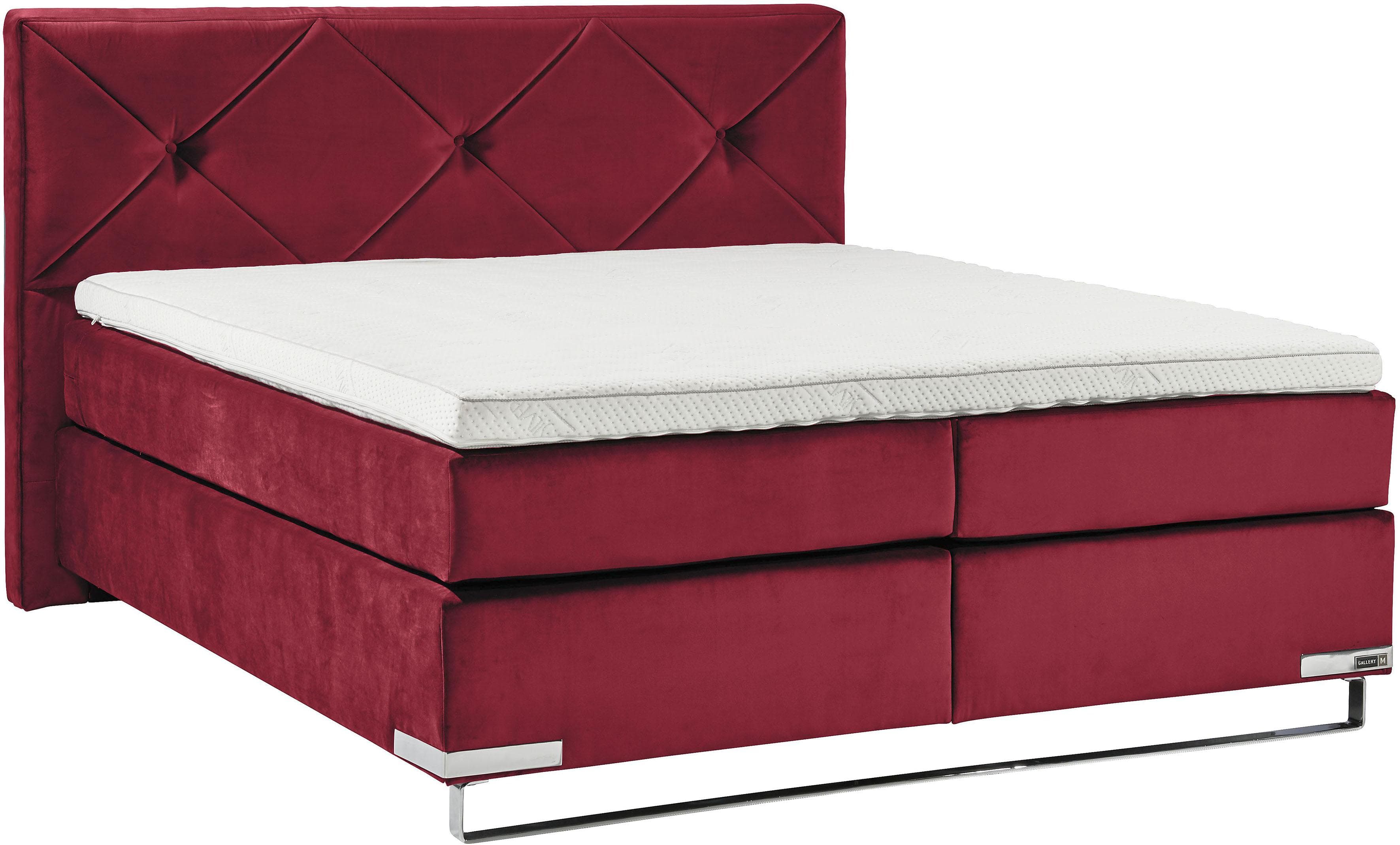 Boxspringbett Dubai Rot GALLERY M 3 Härtegrade