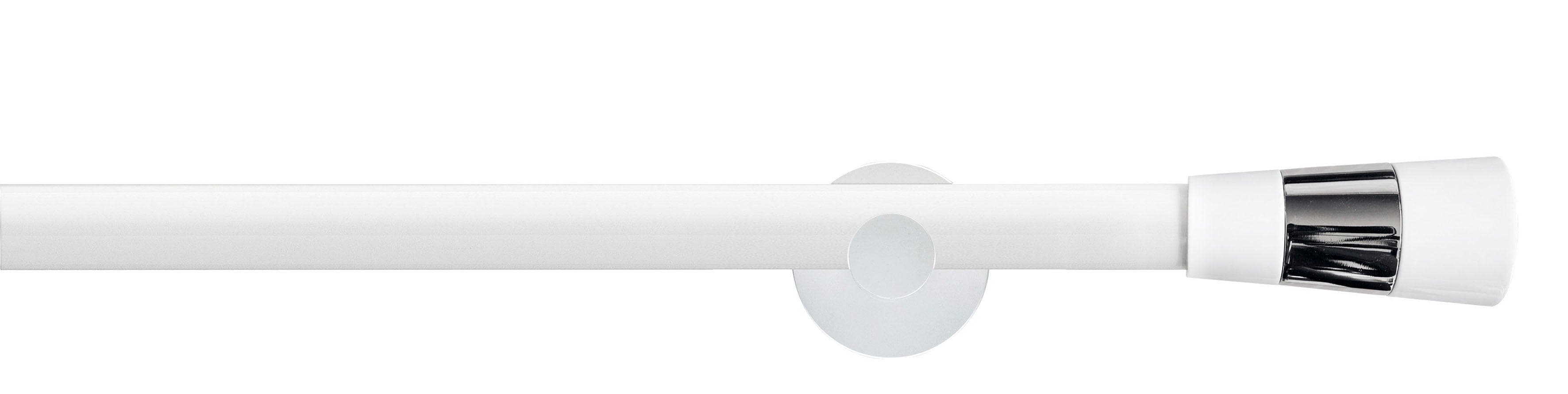 GARESA Gardinenstange WHITE Weiß 290cm Stahl Wandmontage