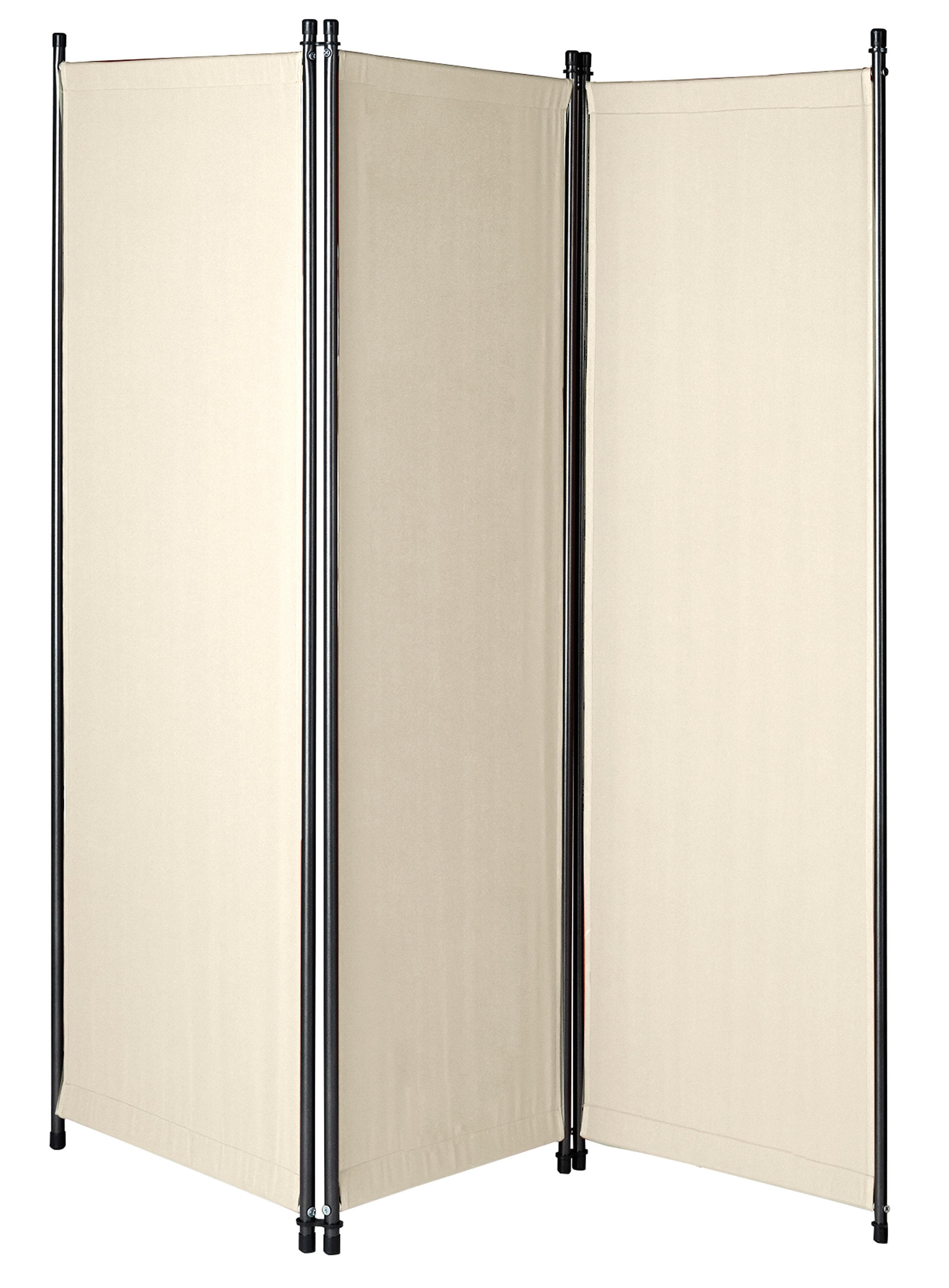 Paravent Swingtex Beige Acryl Stahl 165x165 cm