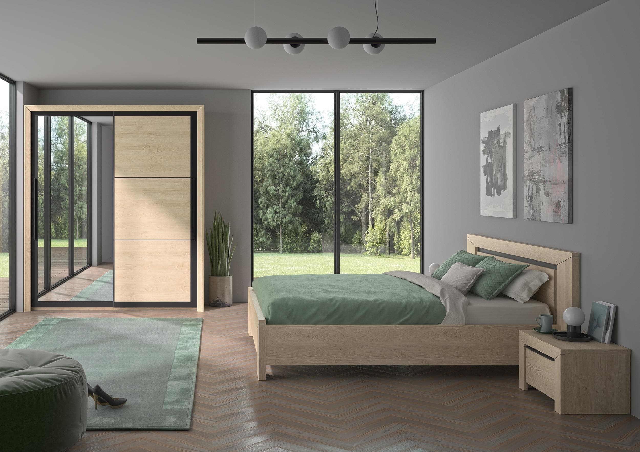 Jugendzimmer-Set GAMI Brugge Braun Holzwerkstoff 180x200cm