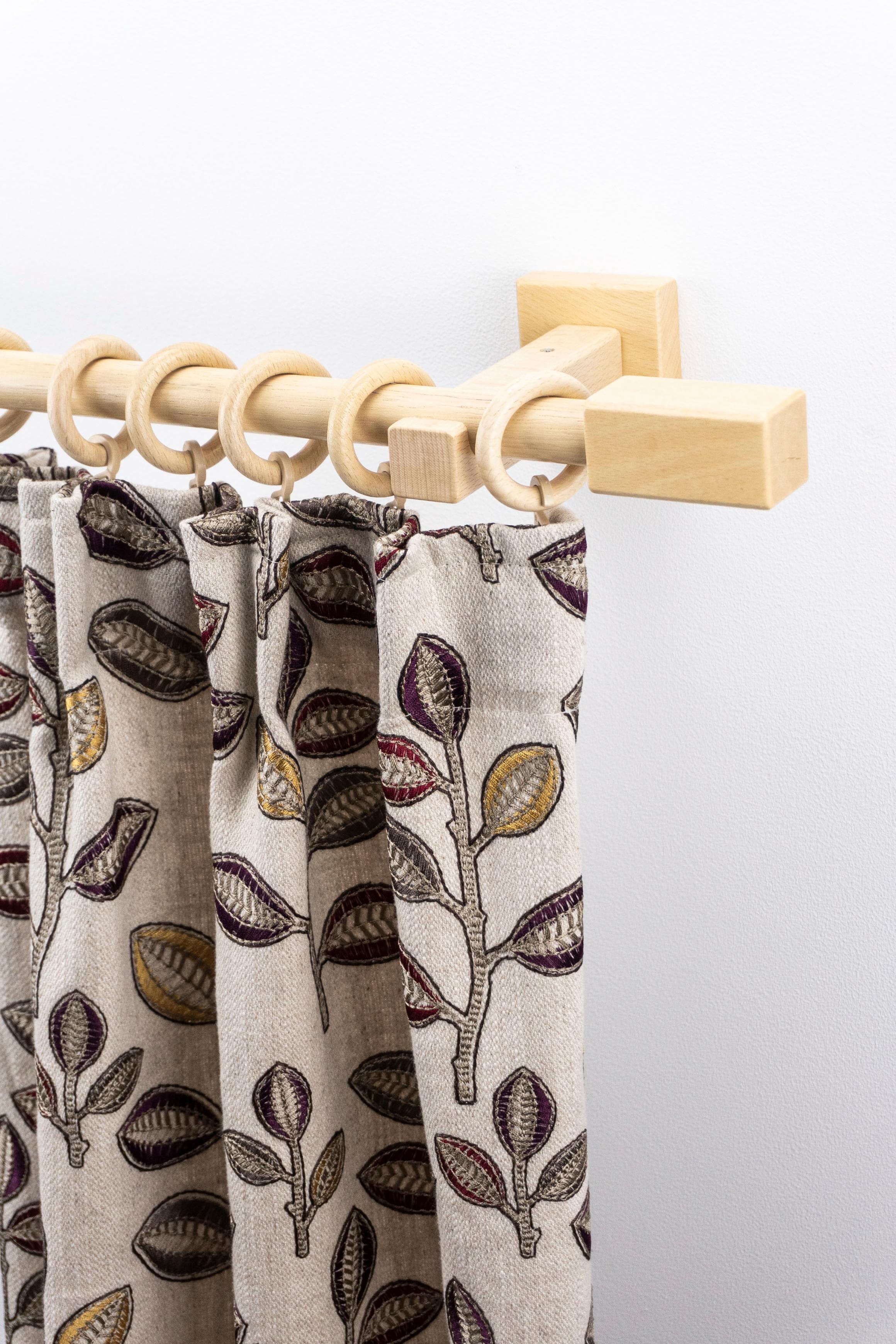 Garesa Gardinenstange Cubus Beige Holzwerkstoff