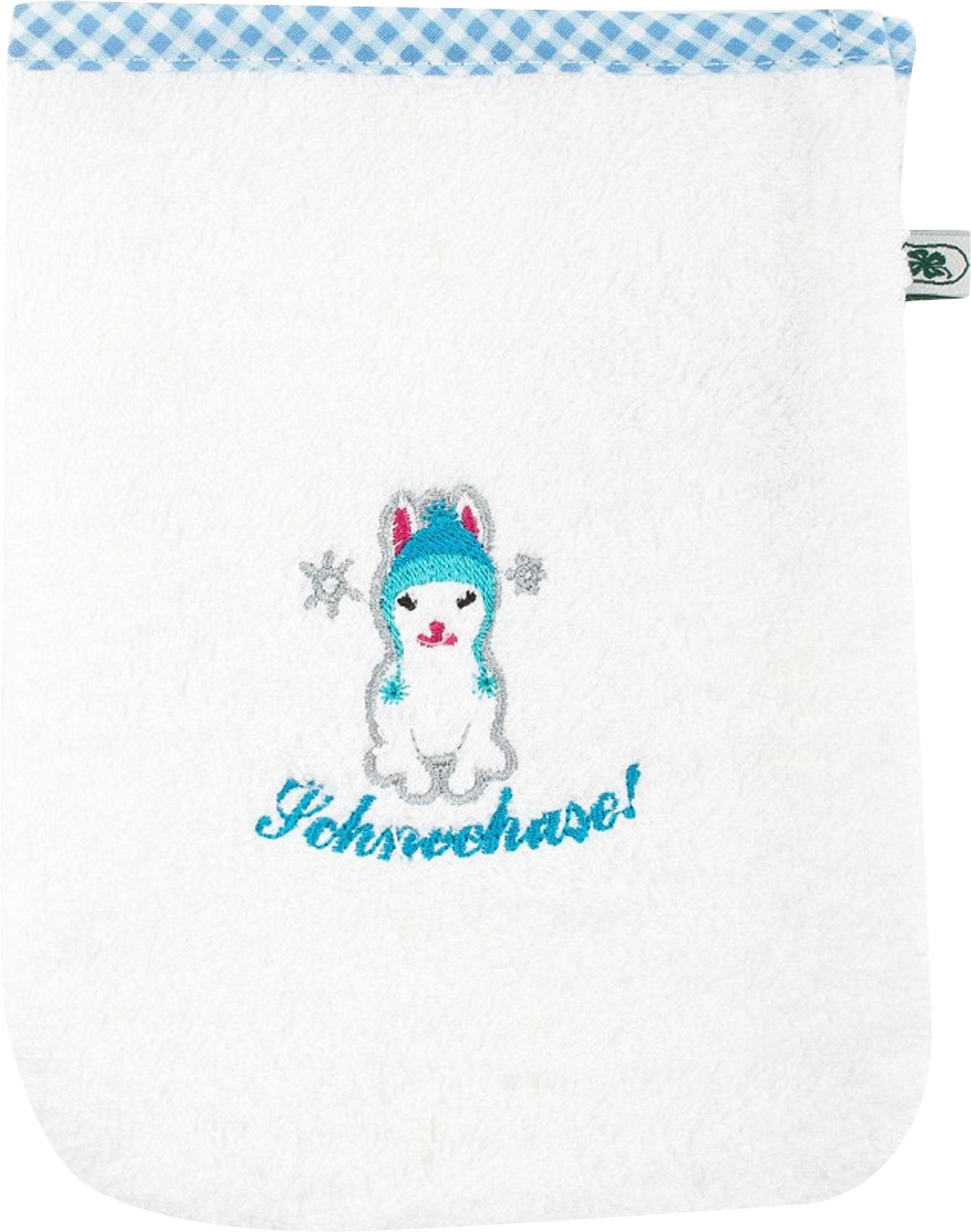 Adelheid Waschlappen Schneehase Weiß Frottee
