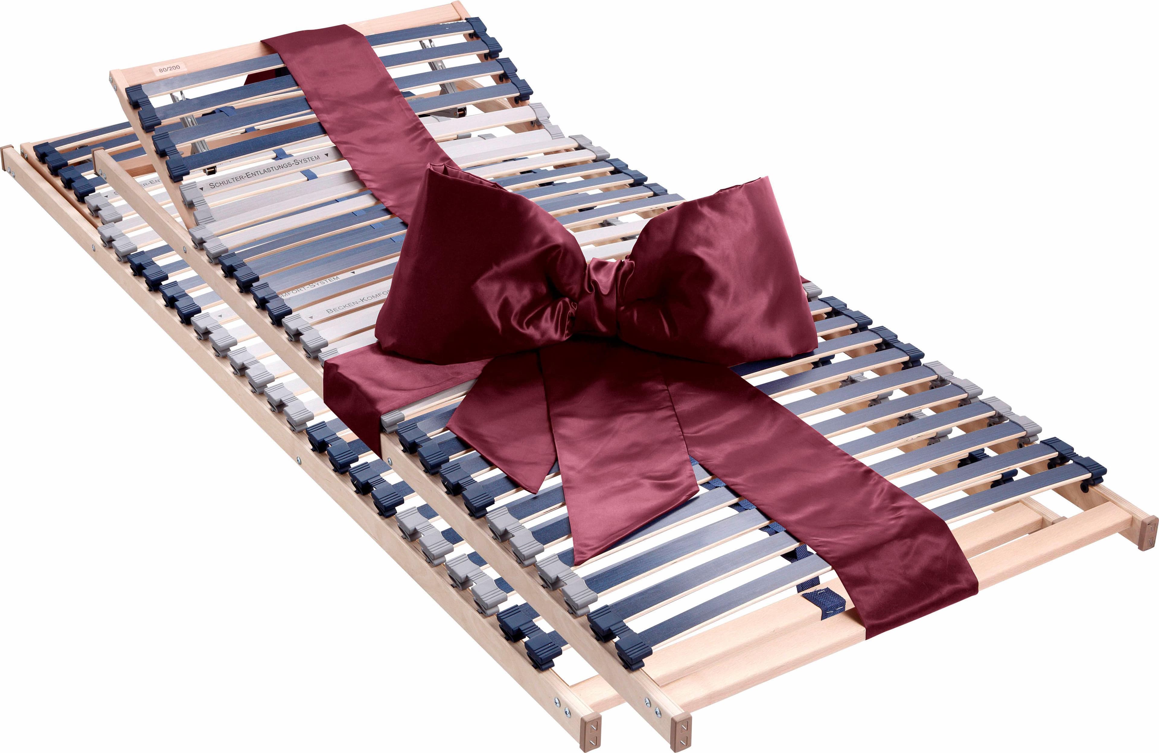 Verstellbarer Lattenrost mit manuell verstellbarem Kopfteil - Doppelpack