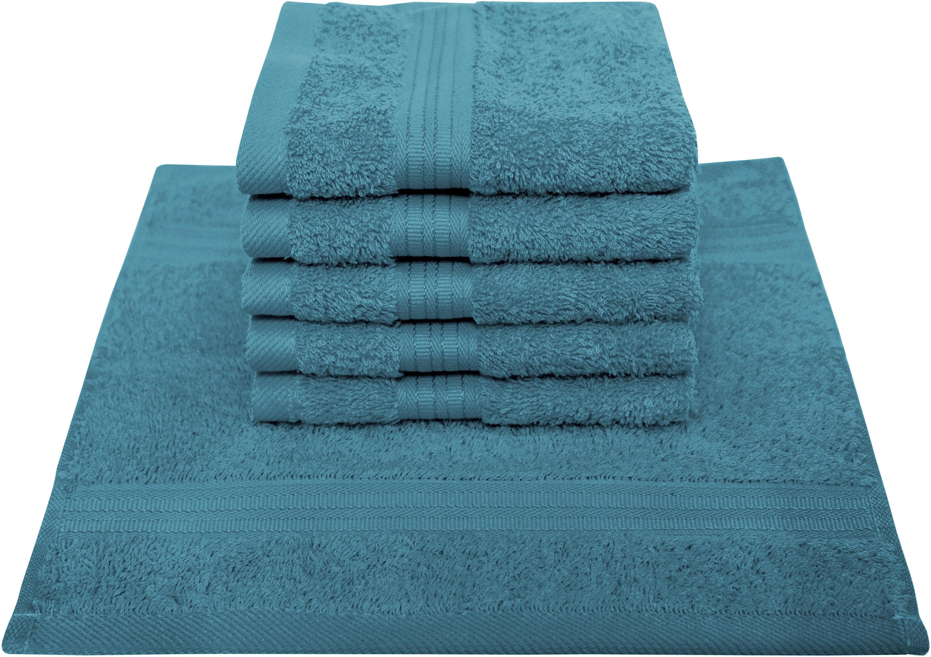 Dyckhoff Seiftuch Siena Set: Flauschig-weiche Baumwolle mit Bordüre