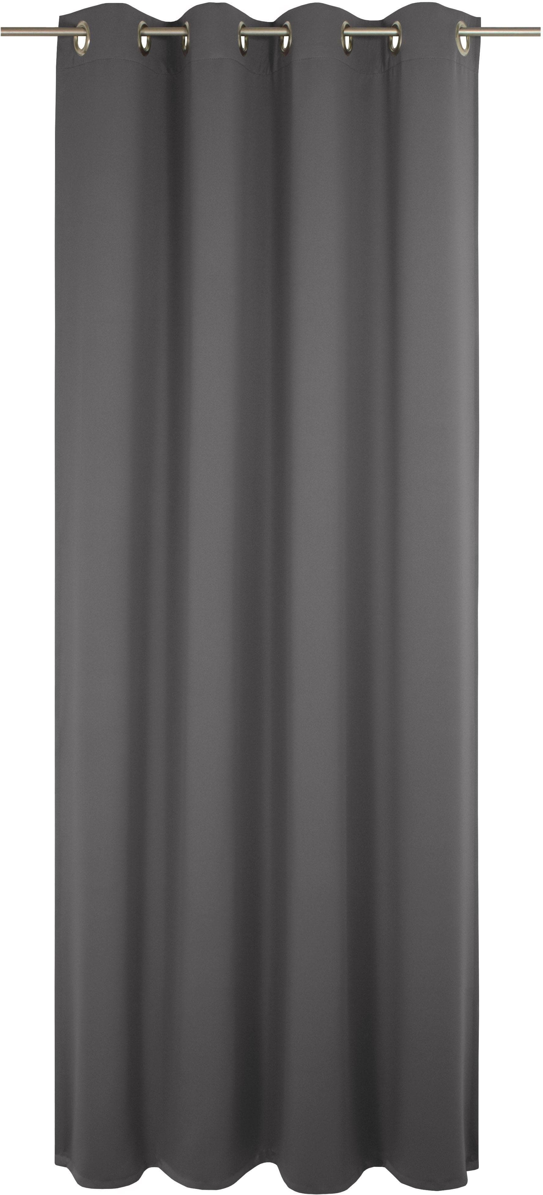 WIRTH Newbury Vorhang Grau Baumwolle Polyester Gardine Maßanfertigung