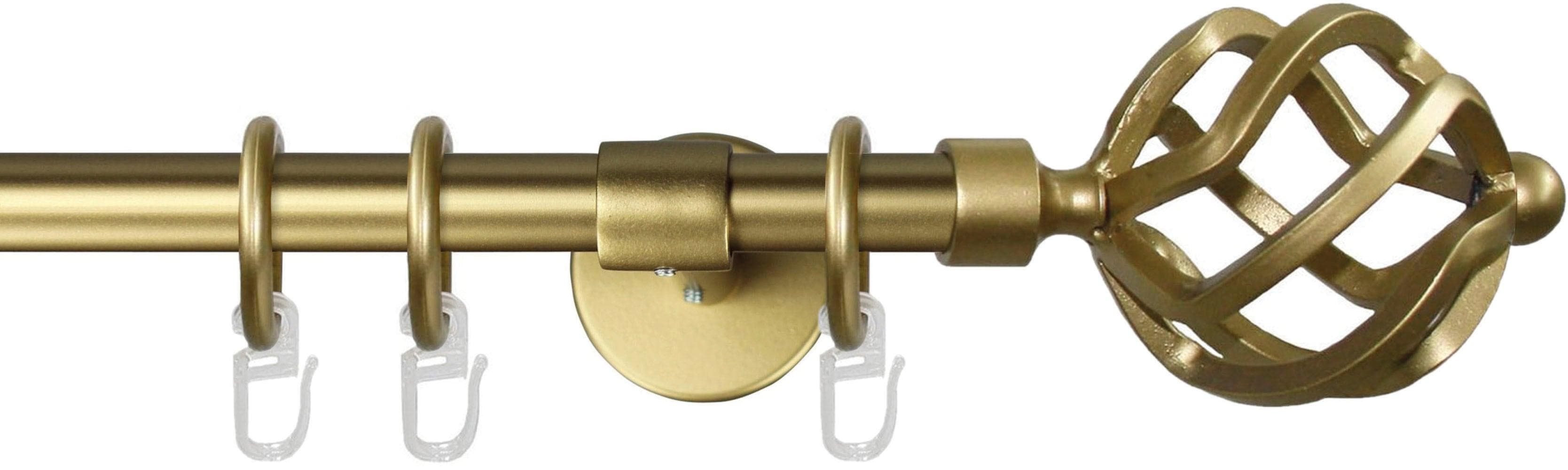 GARESA Gardinenstange RUSTIKA Mattgold 480cm Metall