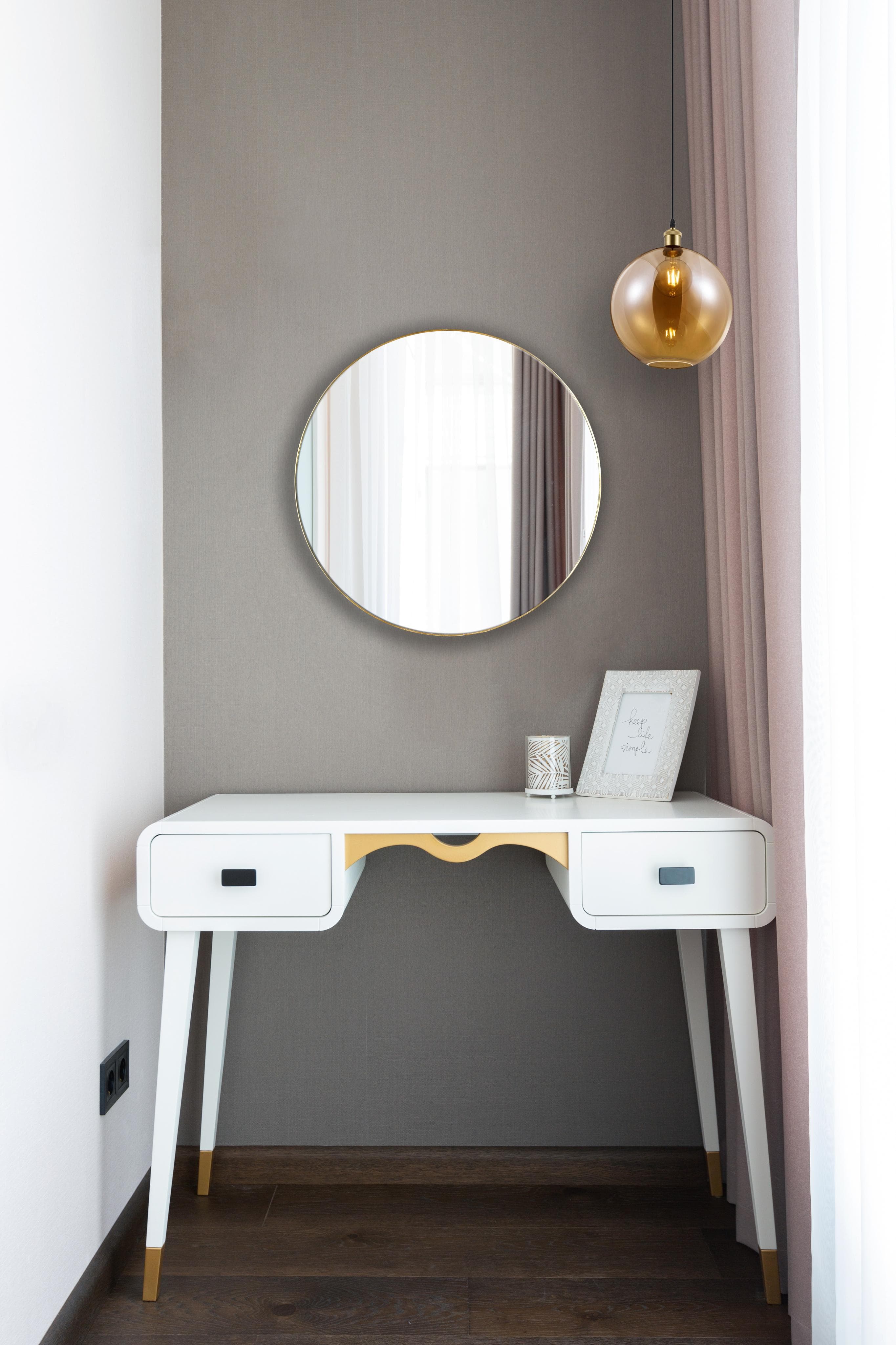 MIRRORS AND MORE Dekospiegel Mila Goldfarben Spiegelglas