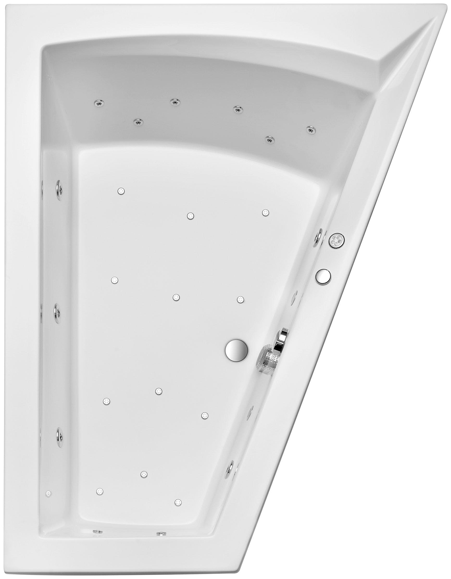 Whirlpool-Badewanne OTTOFOND Galia I Mod. A Weiß 170x100 cm Sanitäracryl