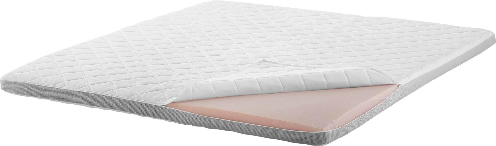 MEISE.MÖBEL Kaltschaum Topper Weiß Abnehmbarer Bezug