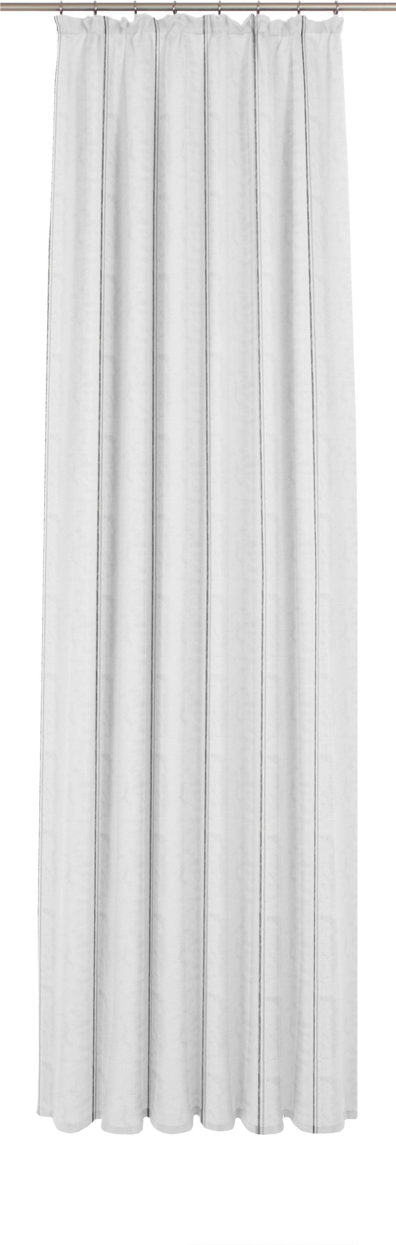 Gardine WIRTH Chloé Grau/Weiß Polyester Faltenband 1:3