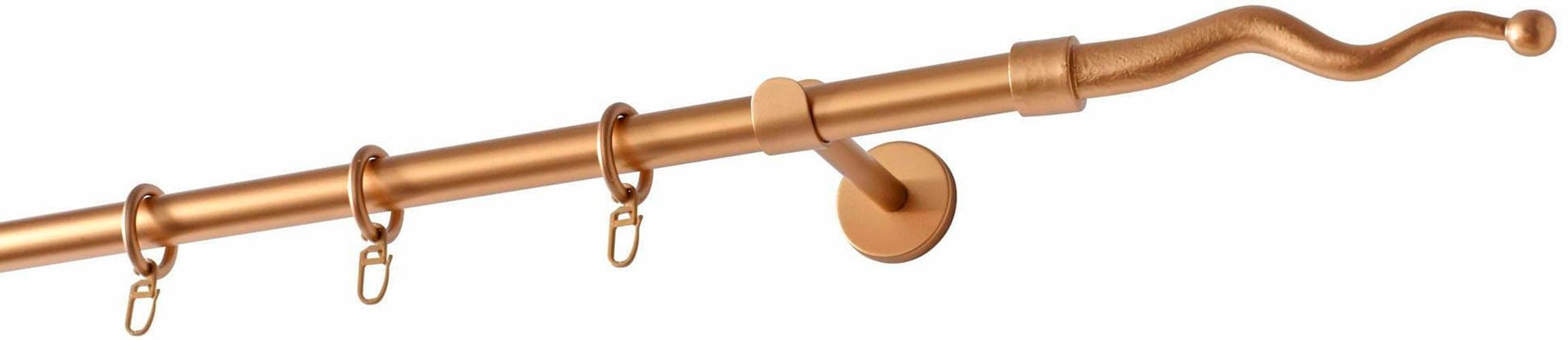 Garesa Botan Gardinenstange Gold Metall Kunststoff