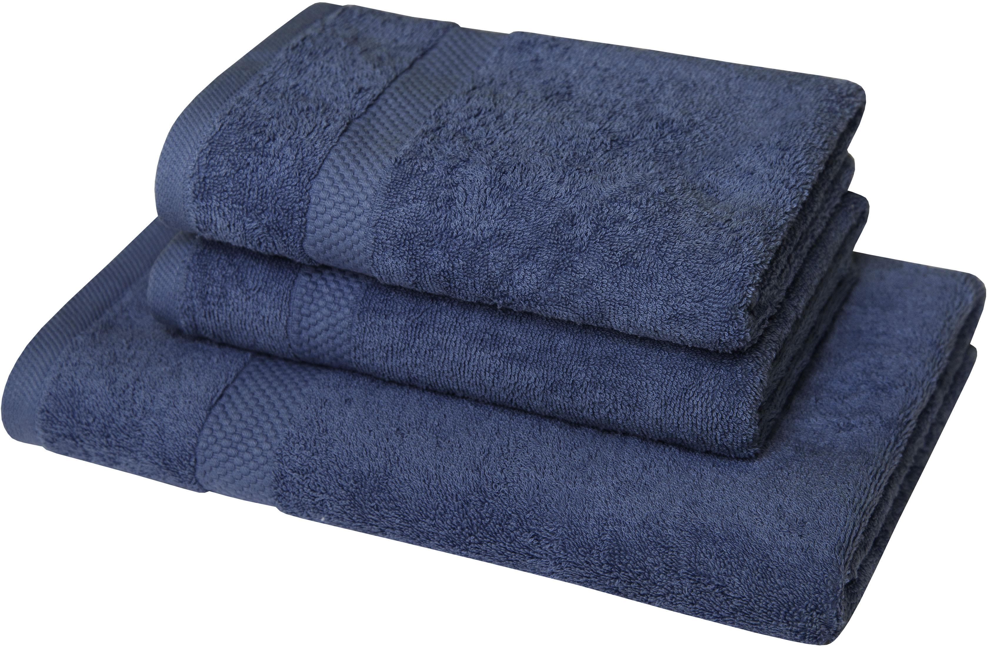 DYCKHOFF Handtuch Set Planet Marine 3-tlg. 100% Baumwolle