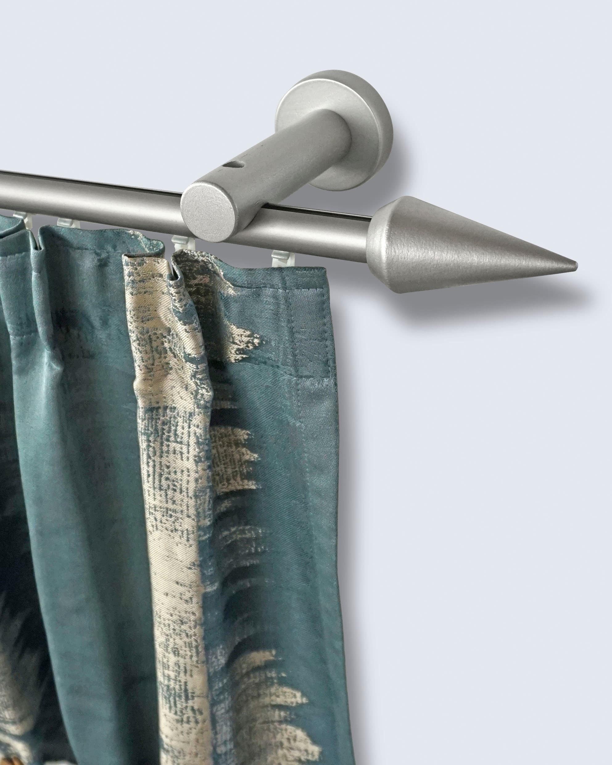 GARESA AGROS Gardinenstange Grau Chrom 360cm Aluminium