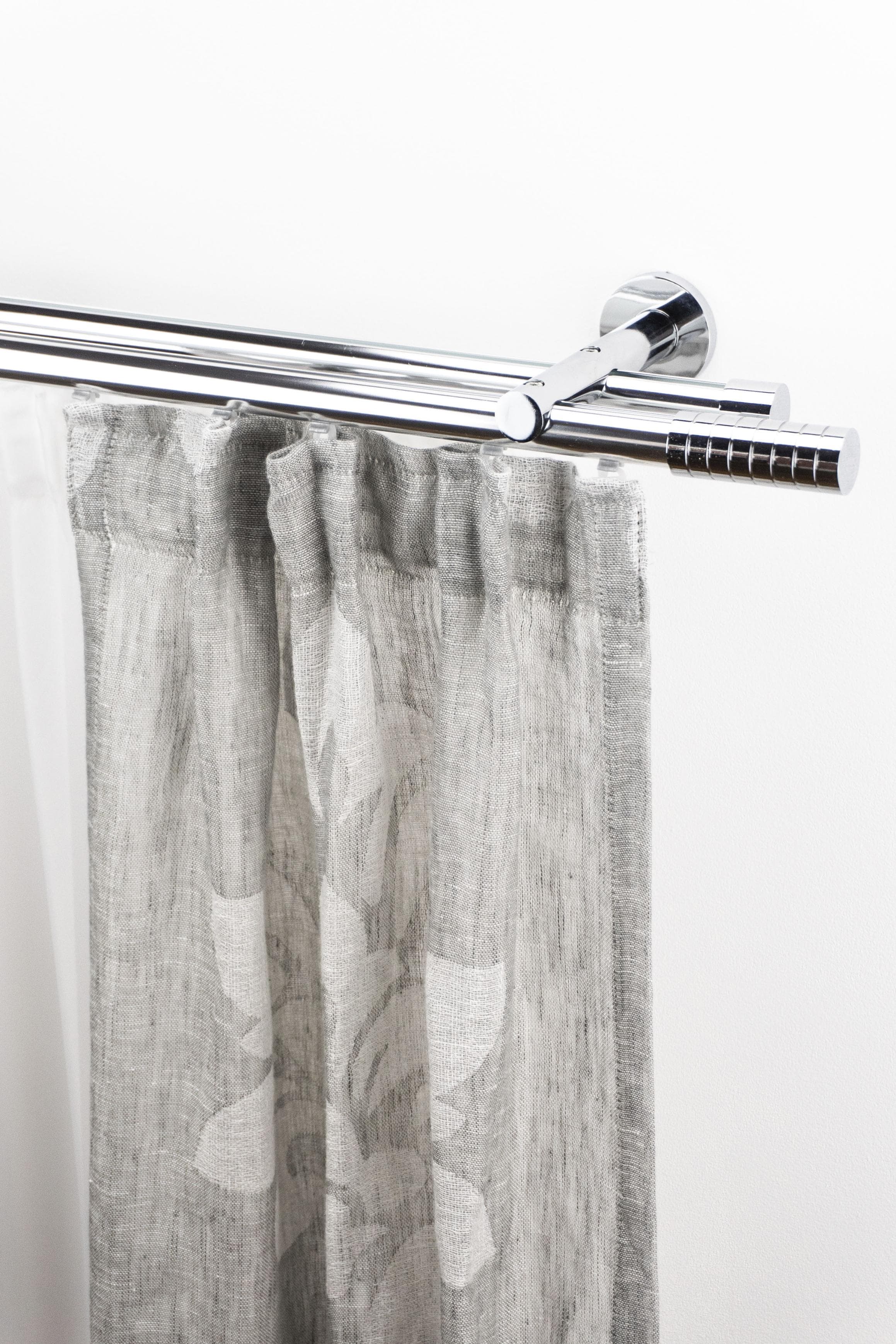 Garesa EASY Gardinenstange 2-läufig Chrom 470cm Aluminium