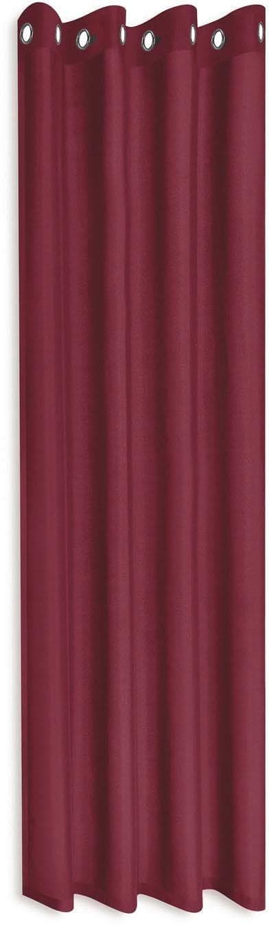 Gerster Vorhang Ilia: Halbtransparenter Ösenschal in Uni-Rot