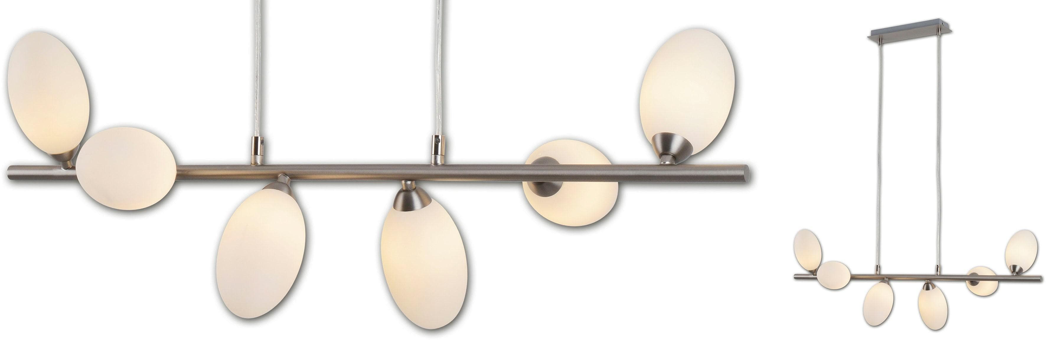 NÄVE LED Pendelleuchte Eleganza Schwarz Stahl Blank 6-flg.