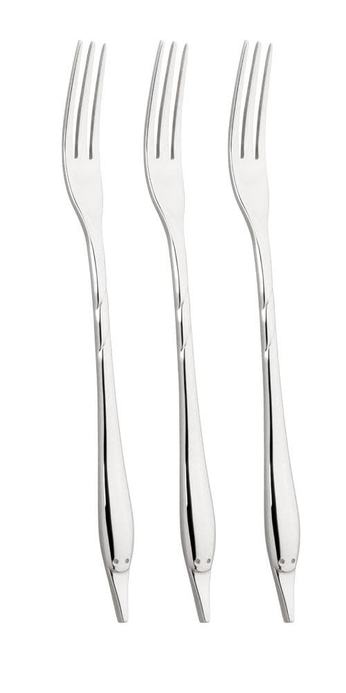 Mulex Mini-Besteck Silber Essgabeln 3 Stk. Edelstahl