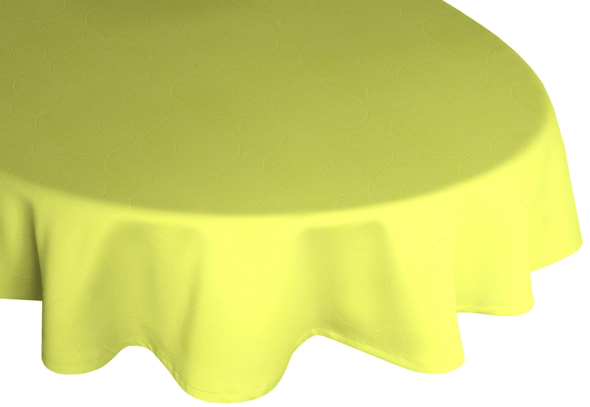 WIRTH Tischdecke Neufahrn Oval Grün Kunstfaser