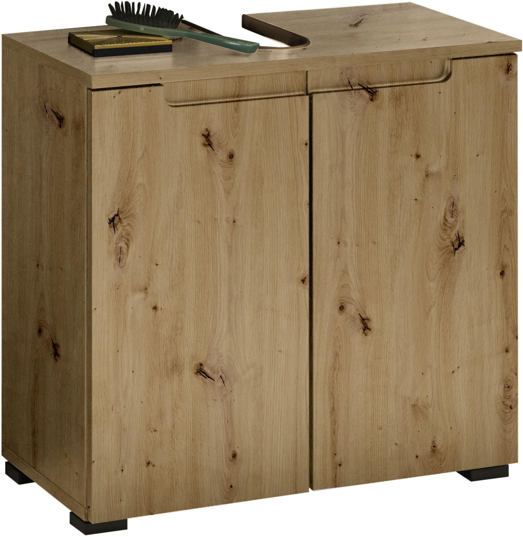 BASIC by Balculina Spice Waschbeckenunterschrank: Moderner Badezimmerschrank mit Griffmulden