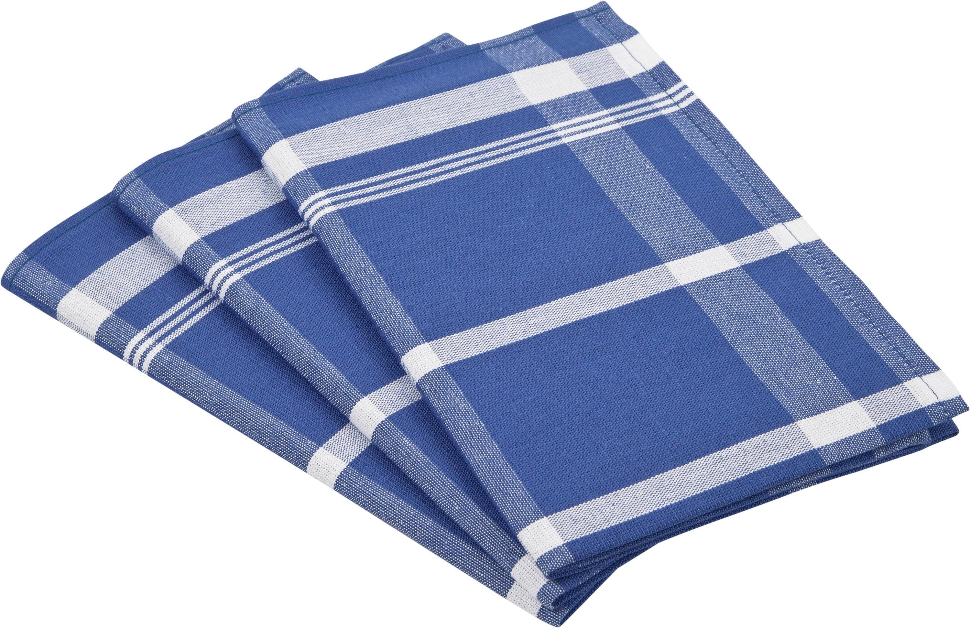 ROSS Geschirrtuch Exclusiv Blau 50x70cm Baumwolle Leinen