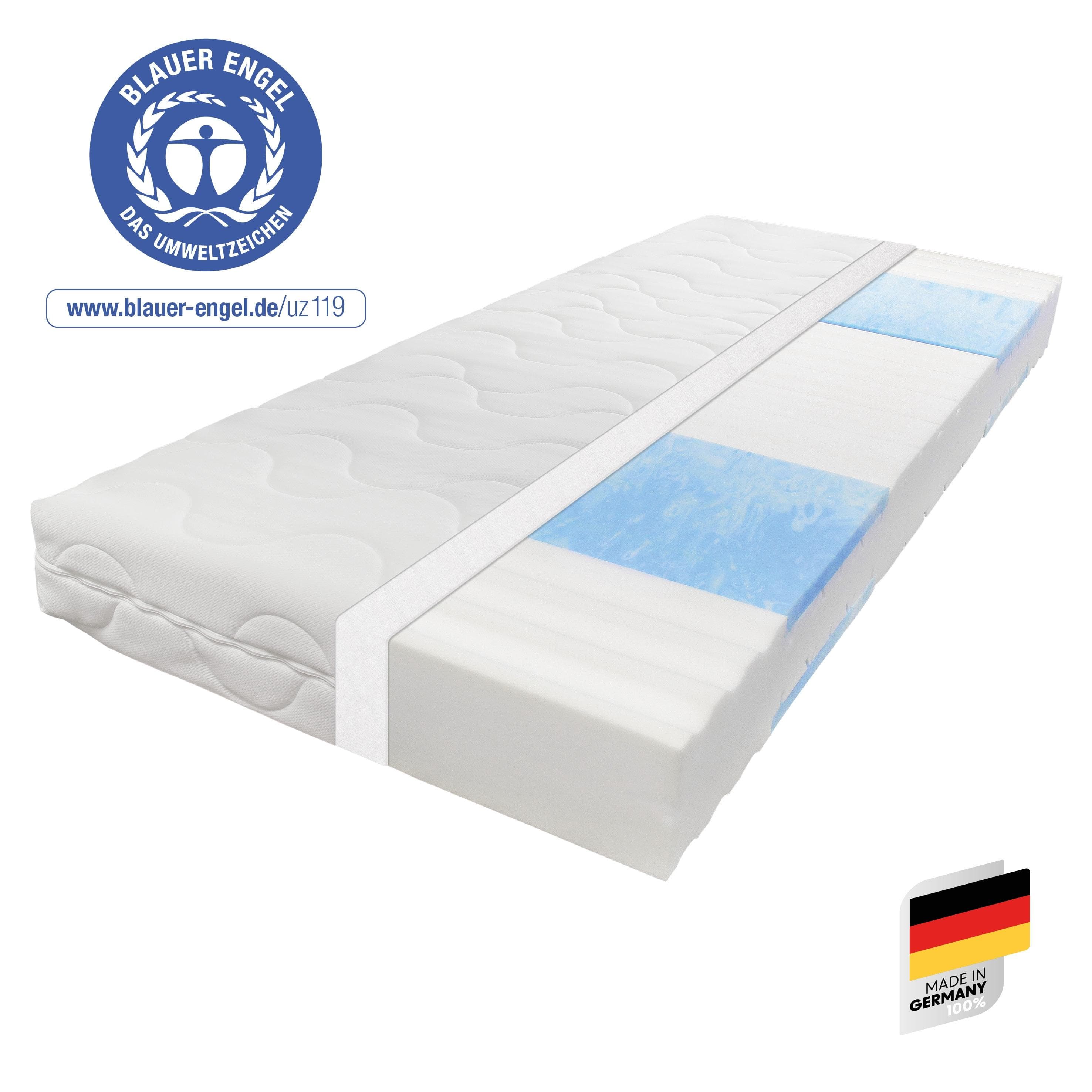 Beco Kaltschaummatratze Blue Vision Weiß/Blau Blauer Engel