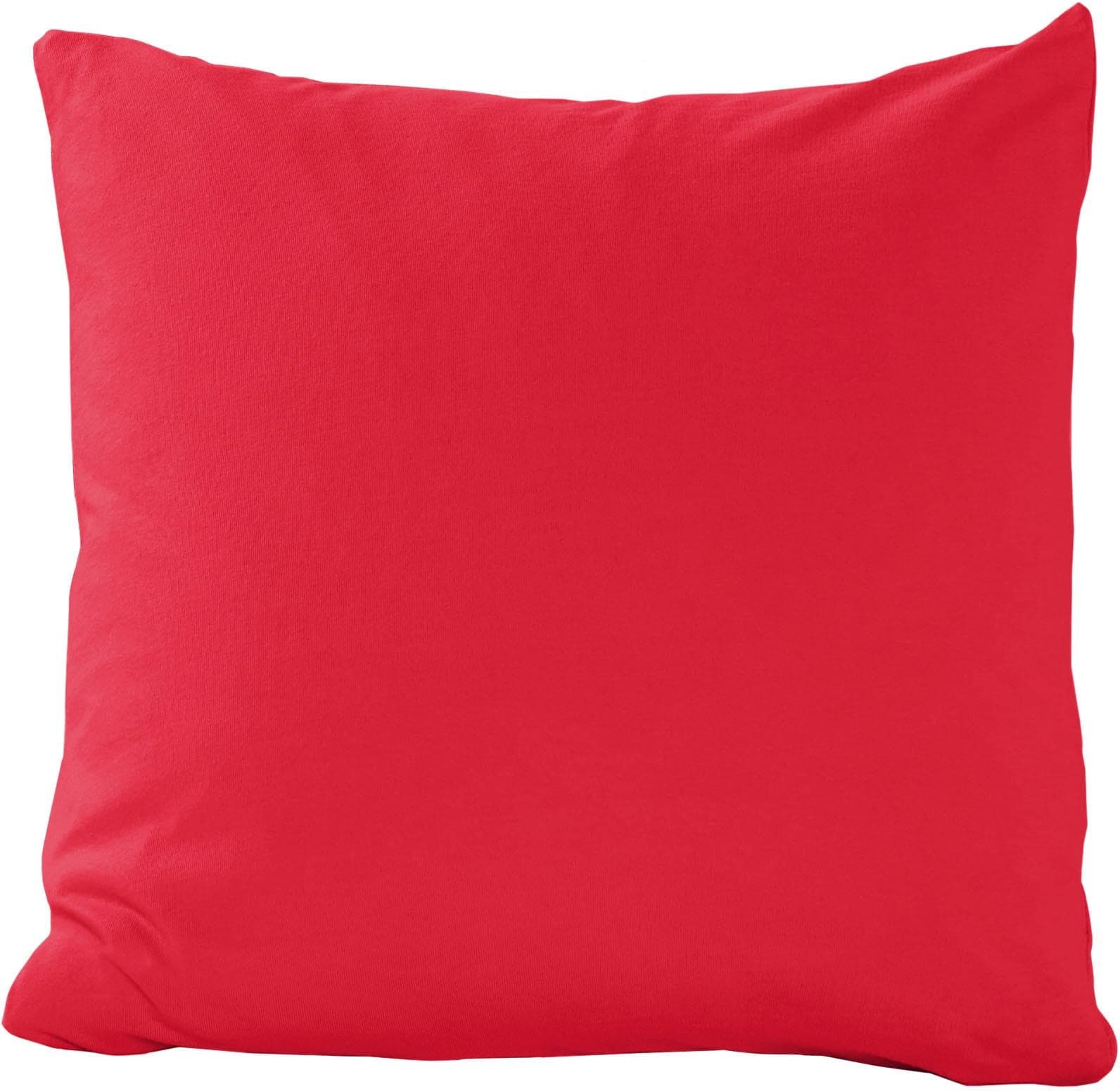 Primera Kissenbezug Rot 40x40 cm Feinjersey Baumwolle