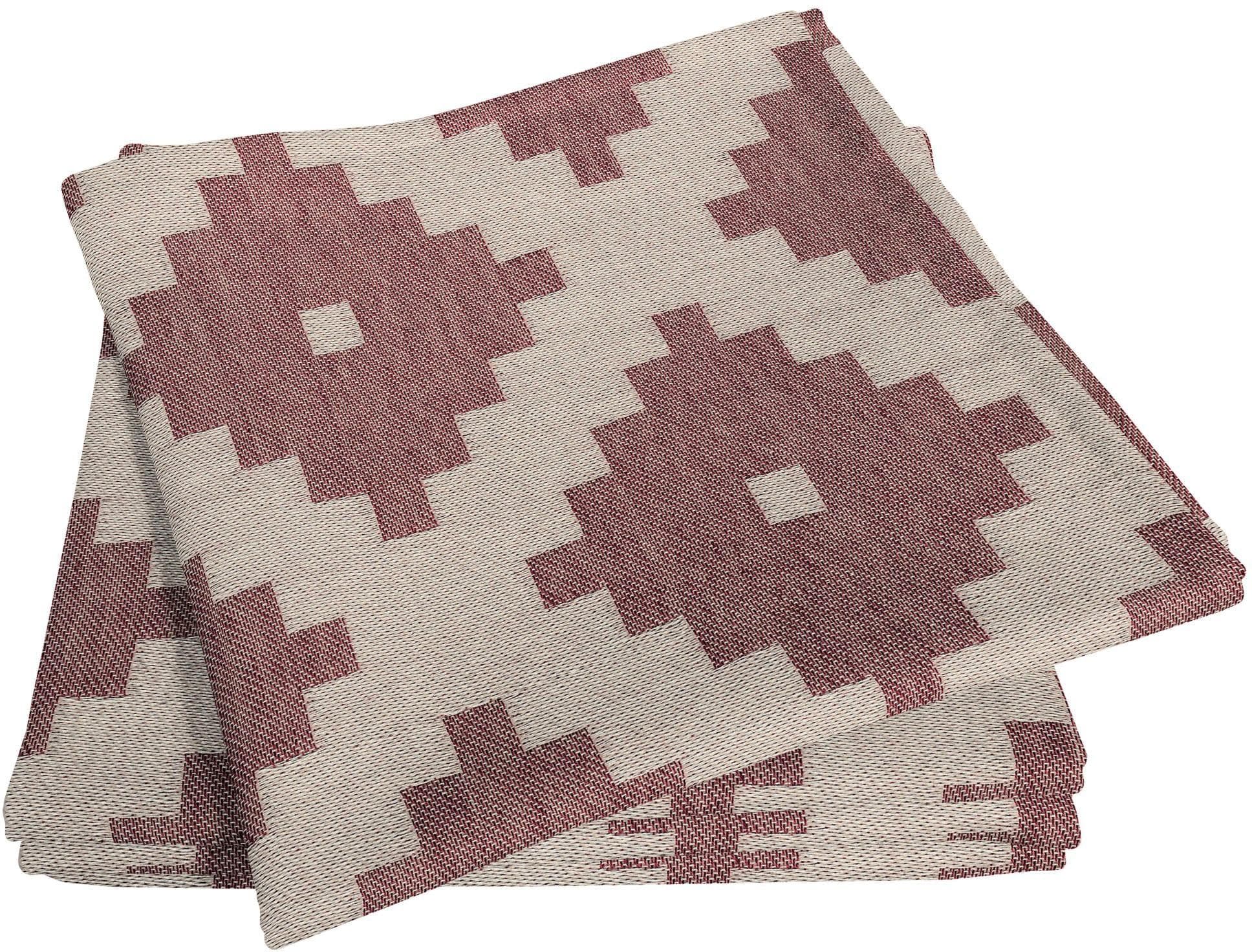 ADAM Stoffserviette Maroccan Shiraz Light 4er-Set Rot Jacquard-Muster