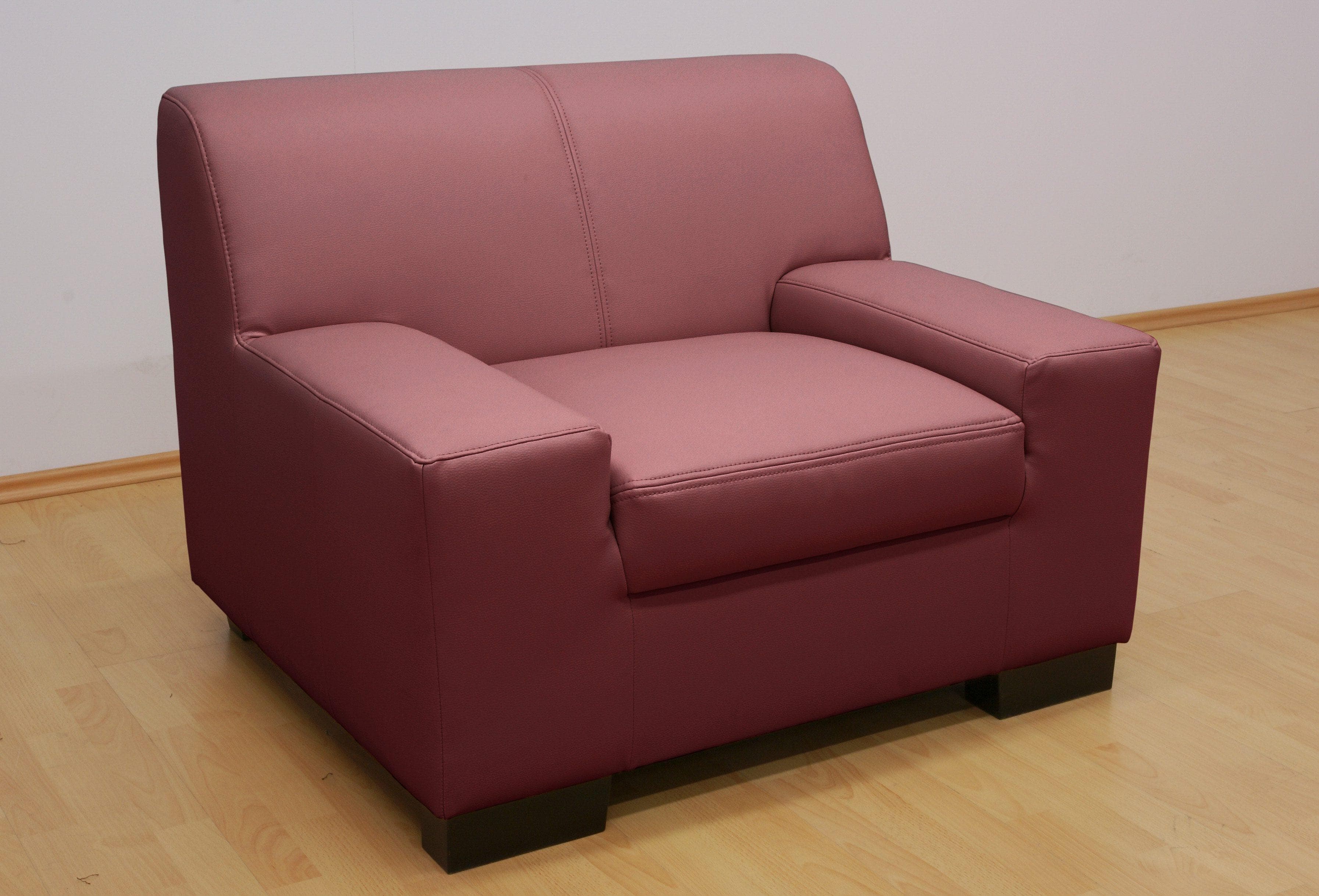 DOMO COLLECTION Sessel Norma Top Rot Kunstleder Modern