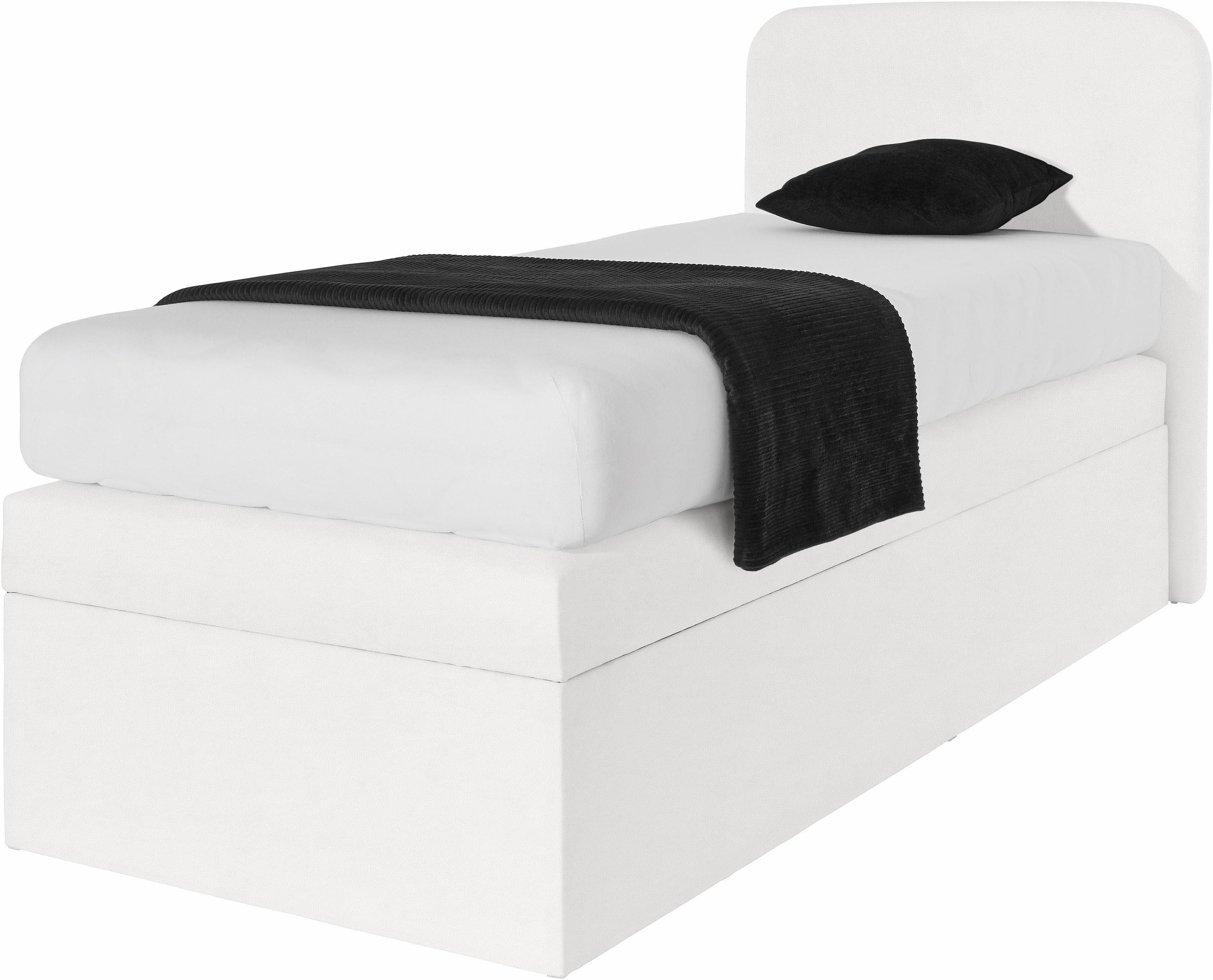 Westfalia Schlafkomfort Boxspringbett Weiß mit Bettkasten