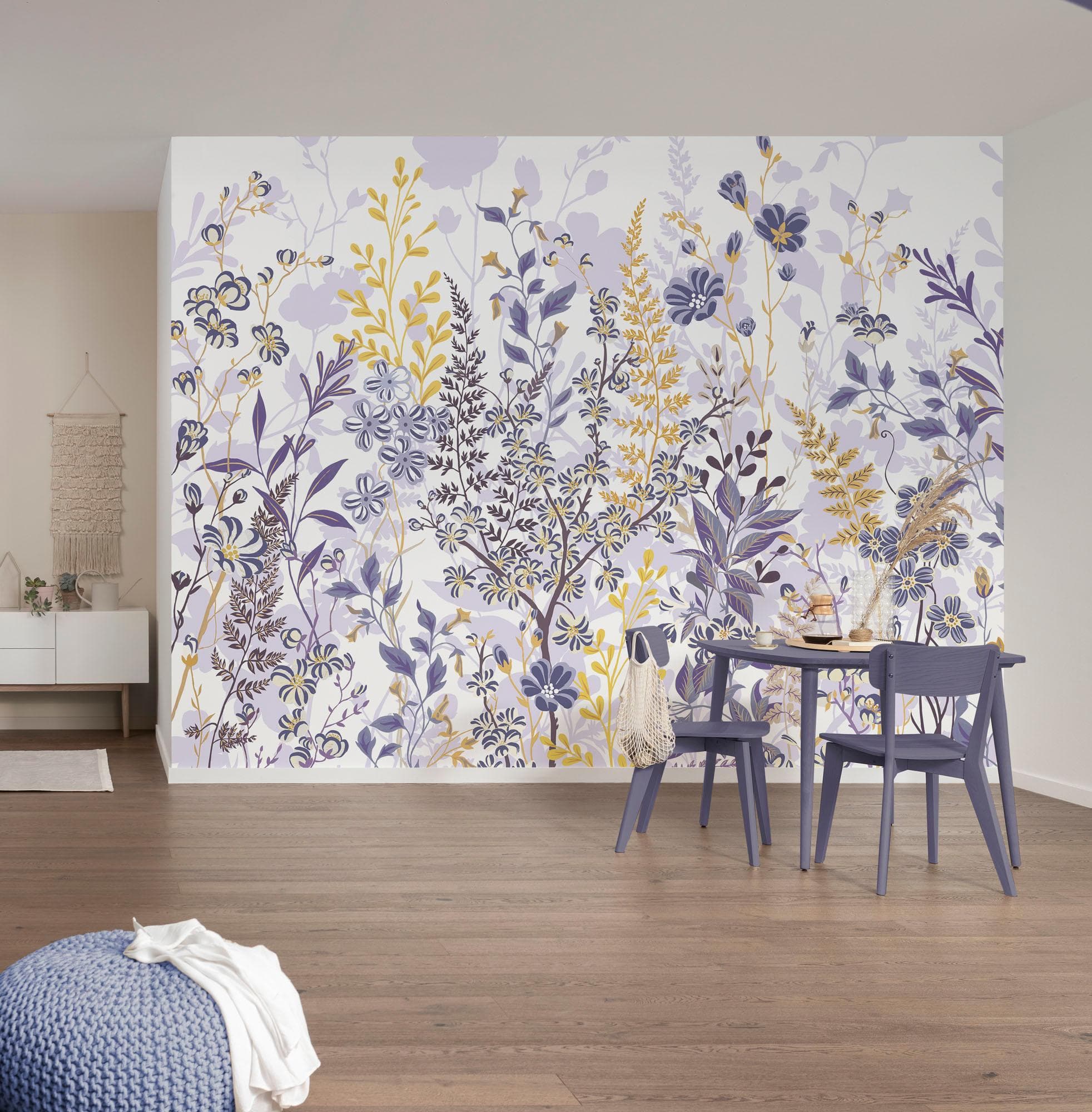 Komar Fototapete Bloomique: Blümchen Design für Wohn- & Schlafzimmer