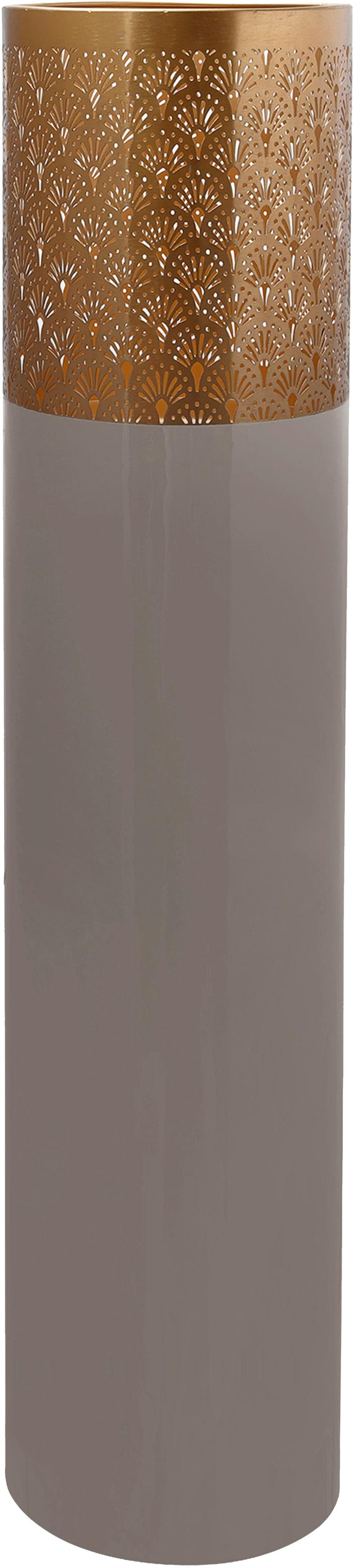 Kayoom Bodenvase Art Deco 1145 Metall Gold/Grau